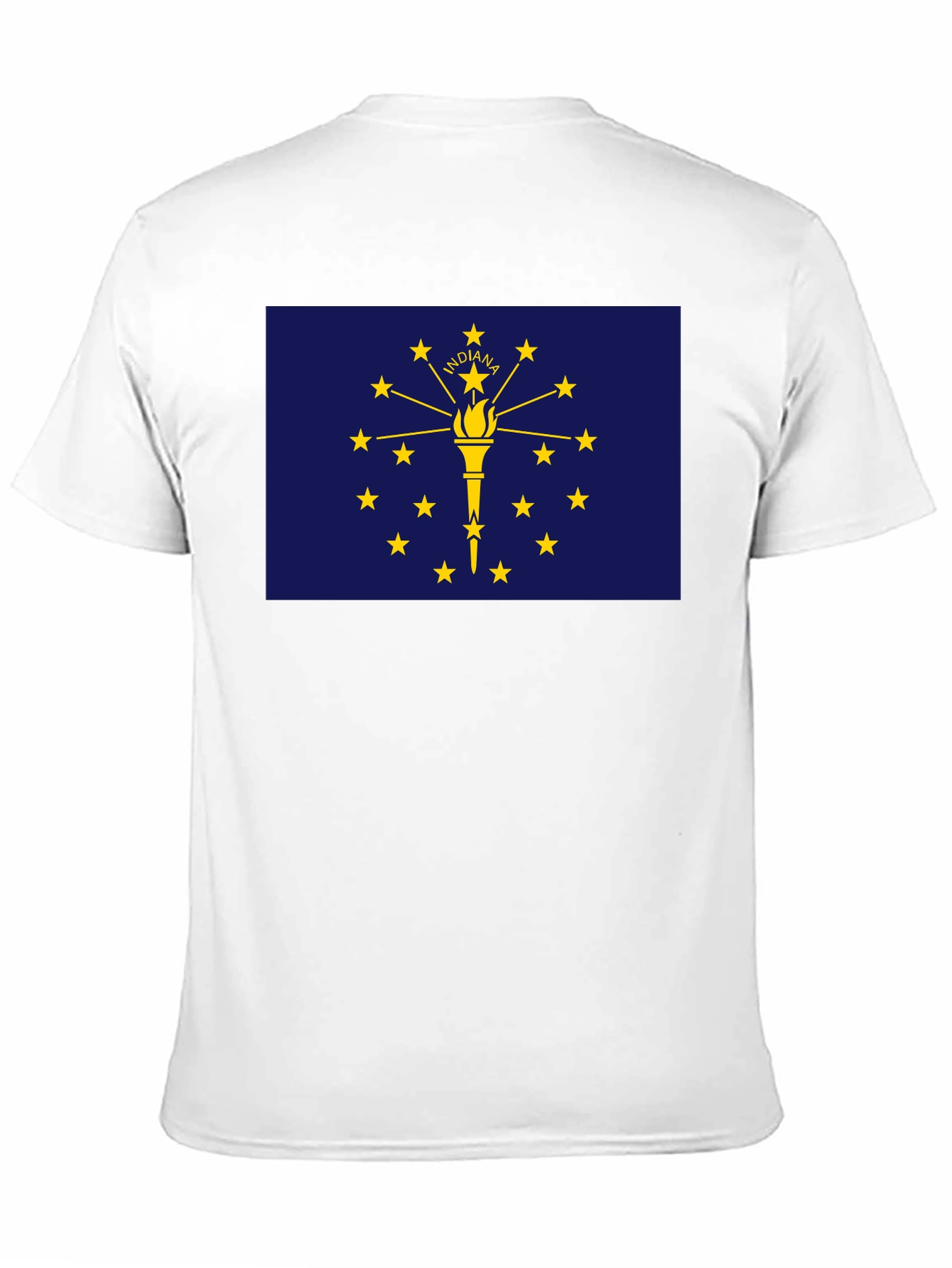 Indiana State Flag Graphic Tee - Black T-Shirt