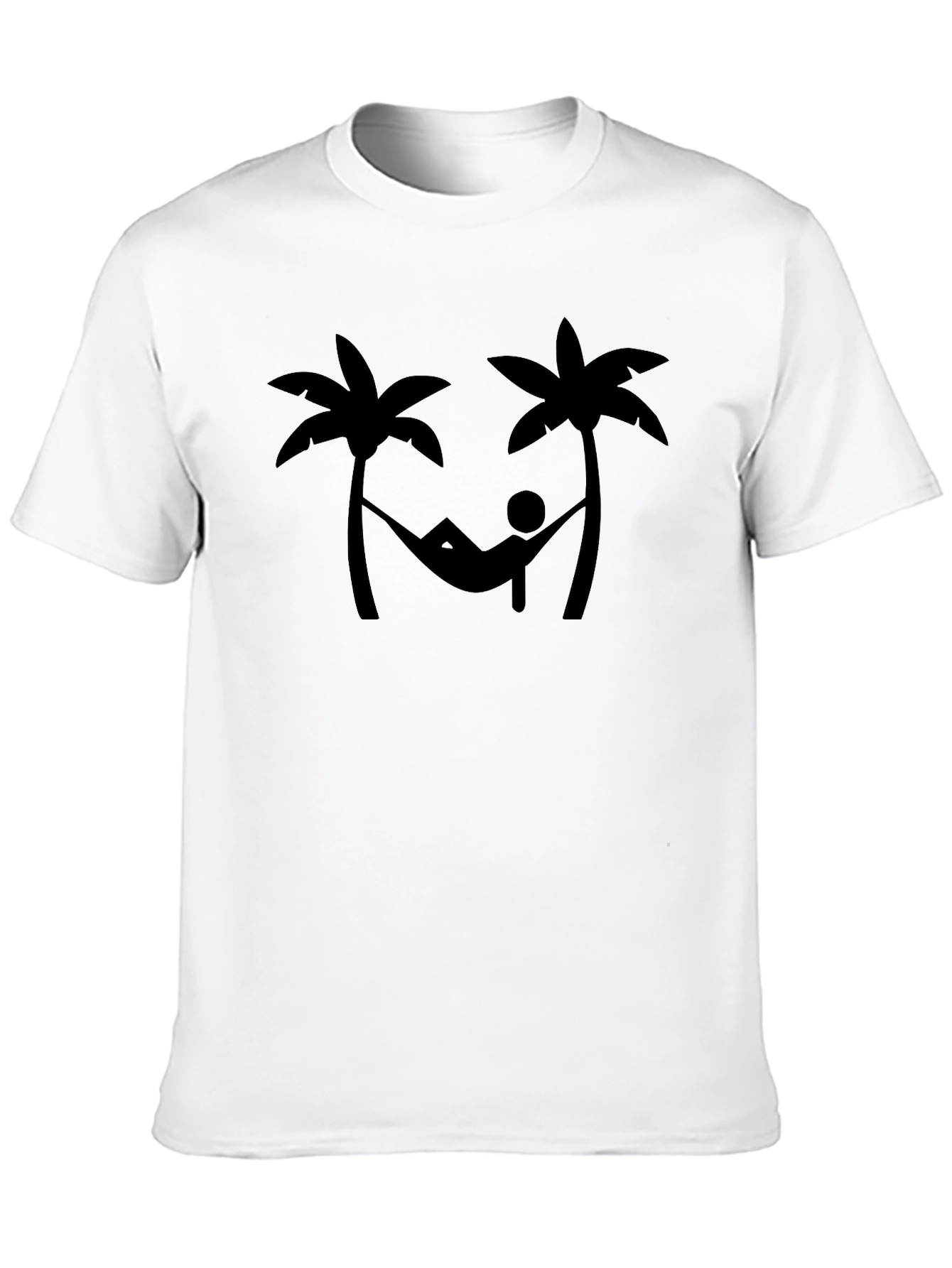 Relaxing Hammock Palm Tree Graphic T-Shirt