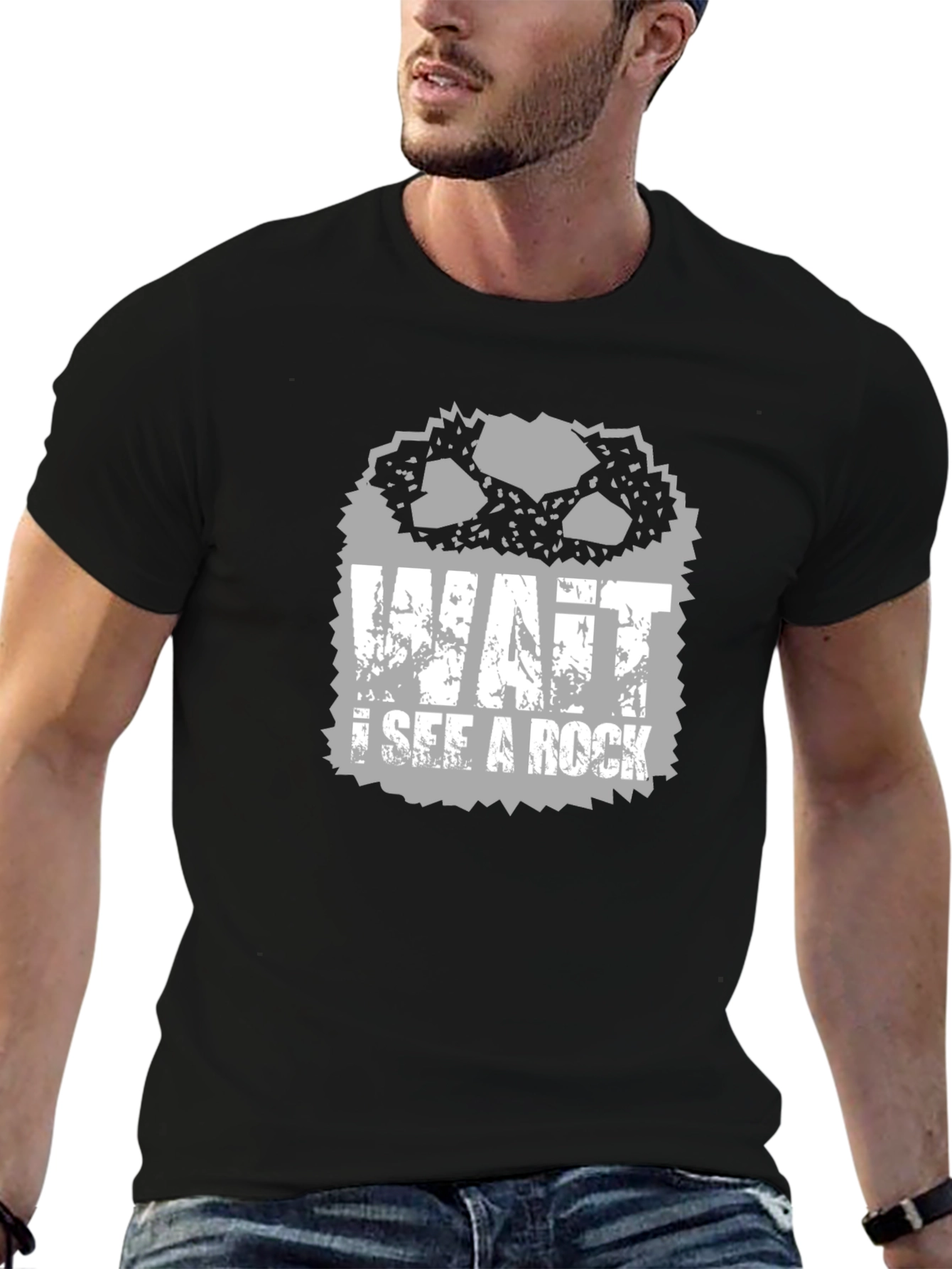 Wait I See A Rock T-Shirt - Black