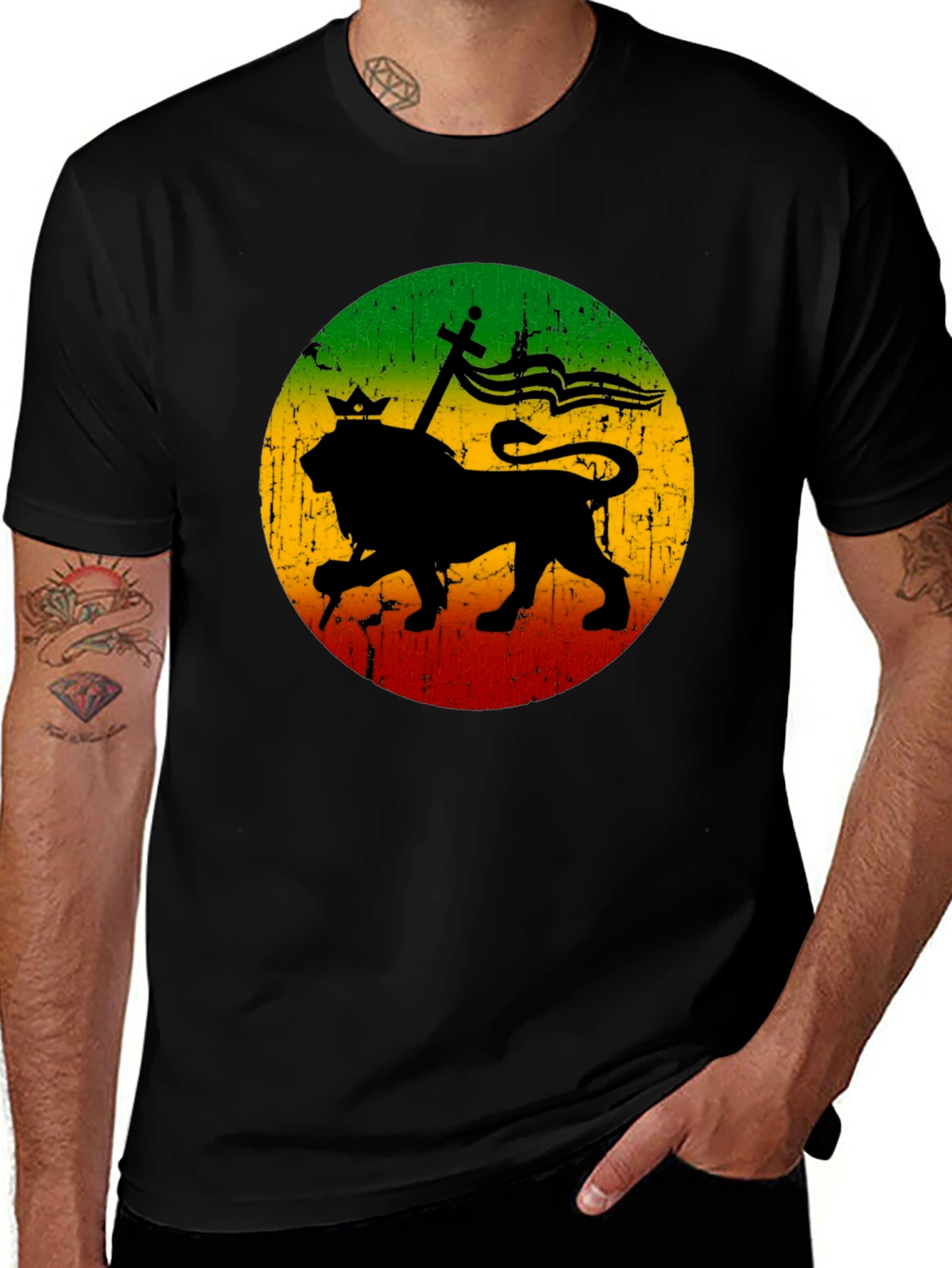 Rasta Lion T-Shirt - Reggae Inspired Graphic Tee