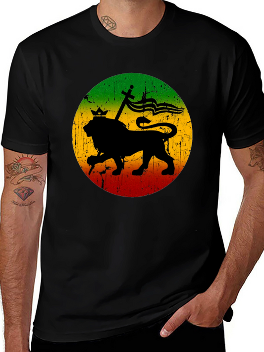 Rasta Lion T-Shirt - Reggae Inspired Graphic Tee