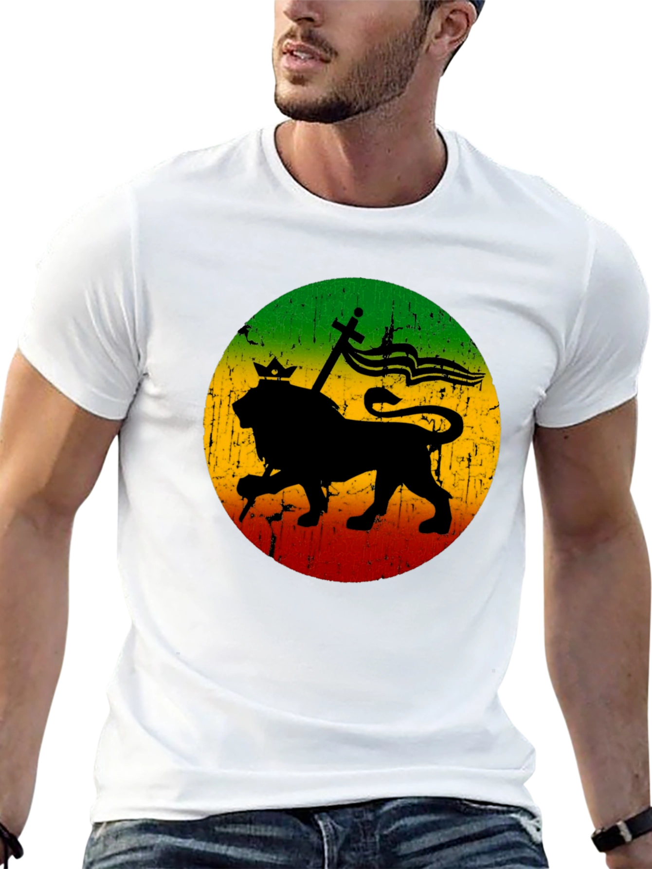 Rasta Lion T-Shirt - Reggae Inspired Graphic Tee