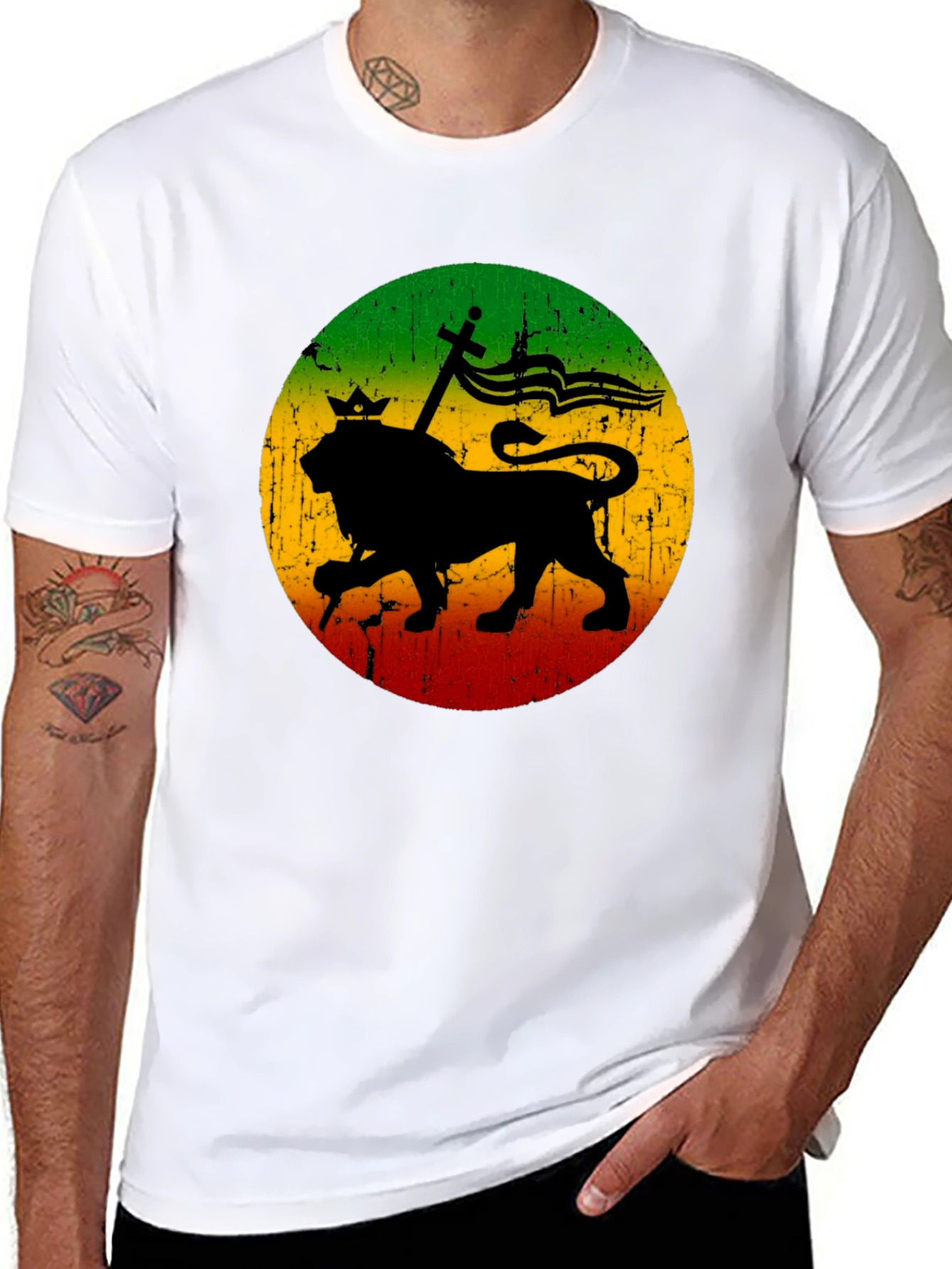 Rasta Lion T-Shirt - Reggae Inspired Graphic Tee