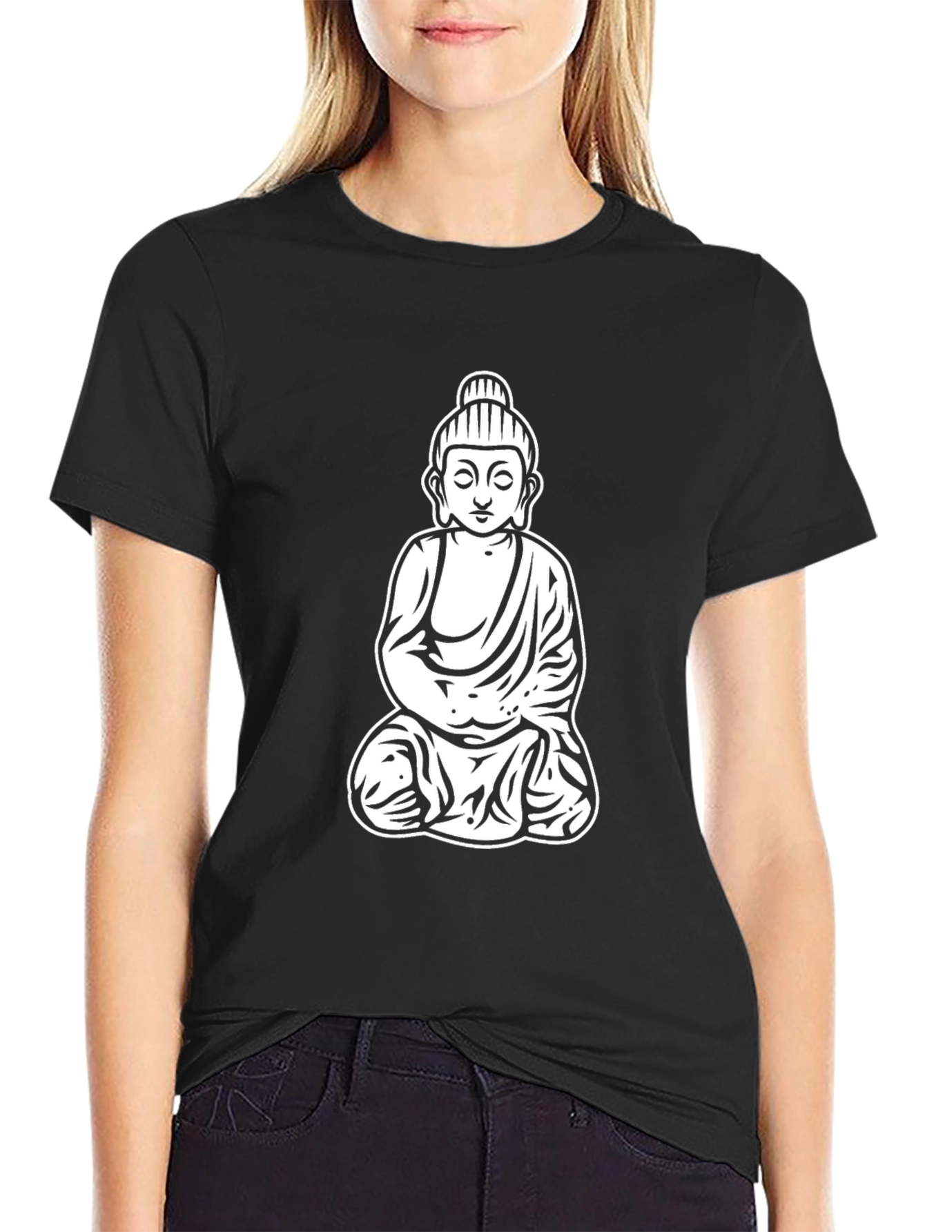 Buddha Graphic Black T-Shirt