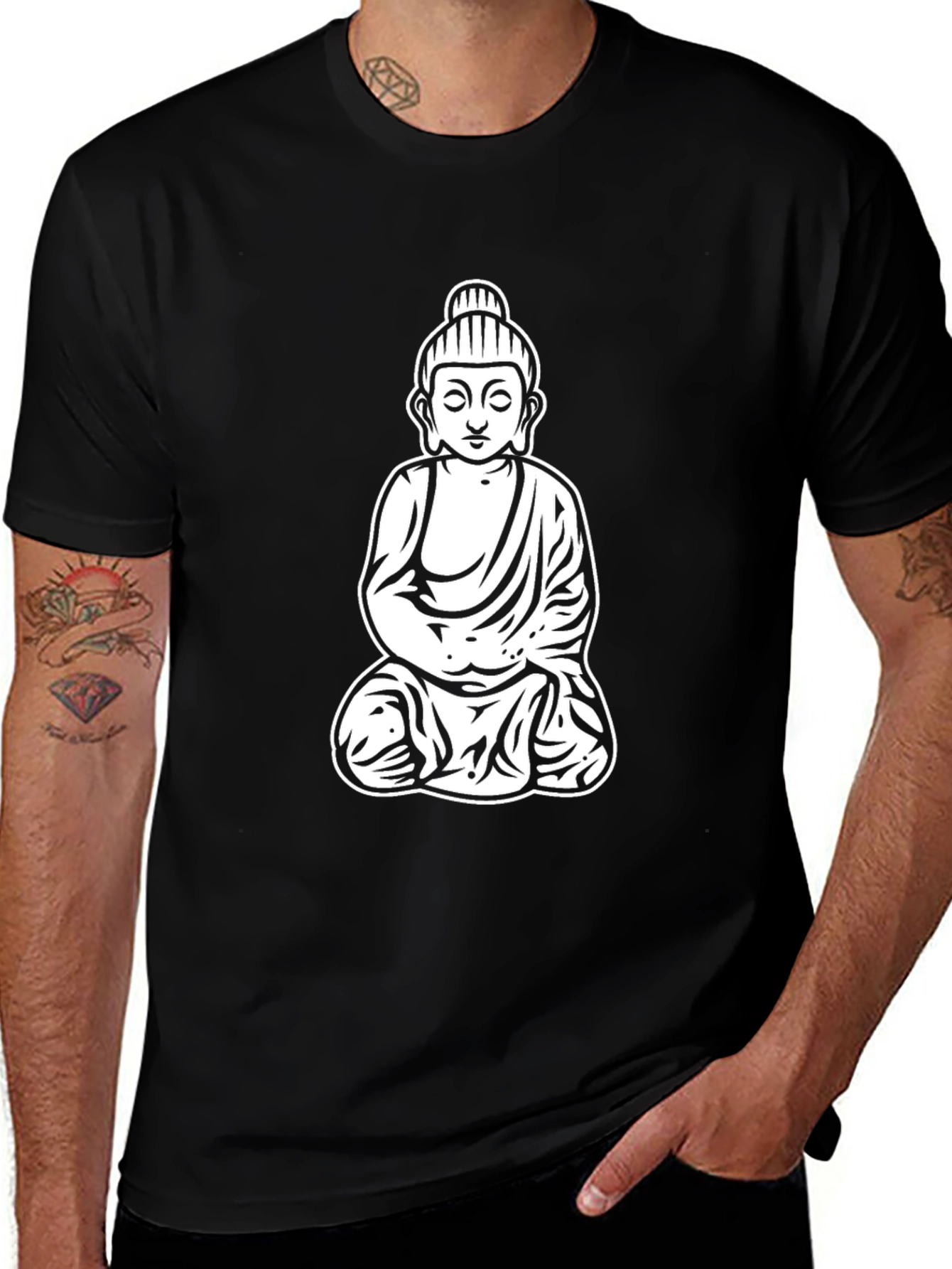 Buddha Graphic Black T-Shirt