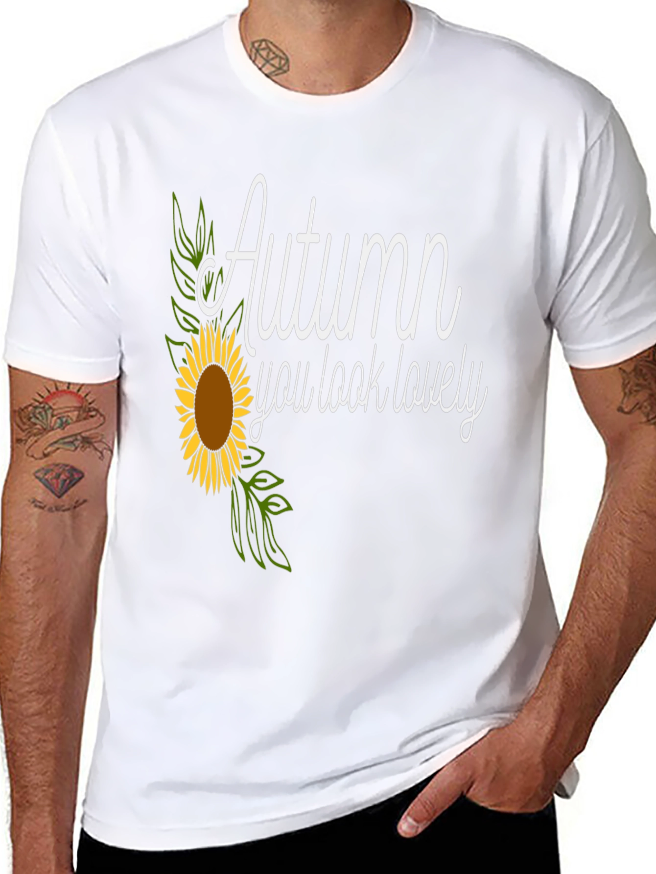 Autumn Sunflower Graphic Tee - You Look Lovely