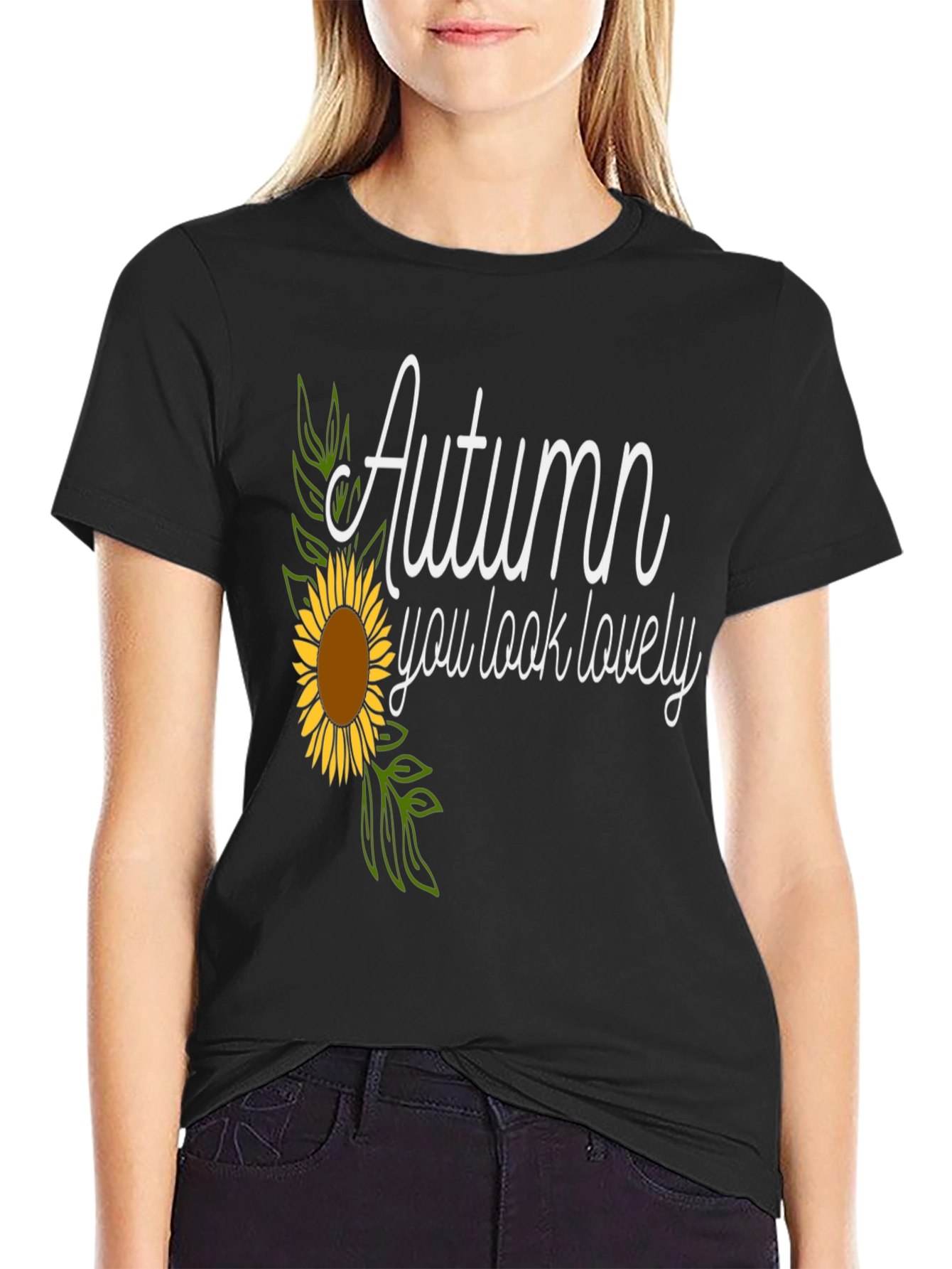 Autumn Sunflower Graphic Tee - You Look Lovely