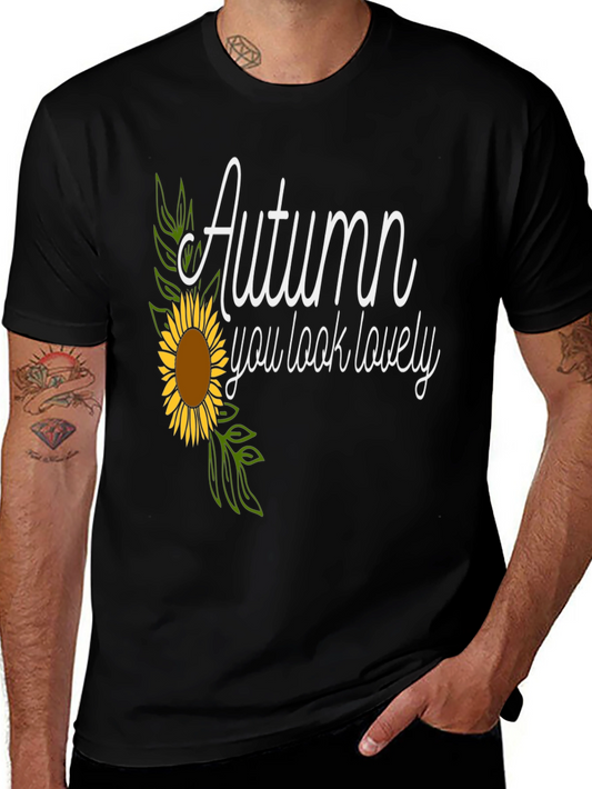 Autumn Sunflower Graphic Tee - You Look Lovely