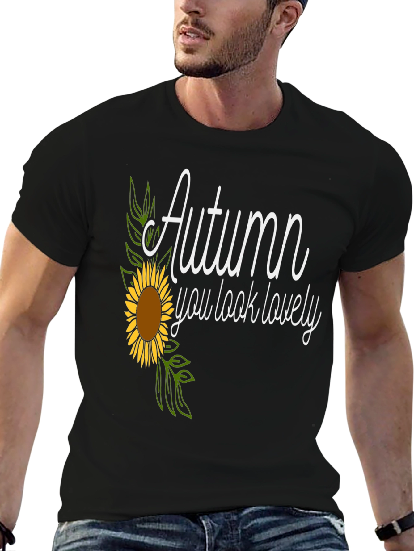 Autumn Sunflower Graphic Tee - You Look Lovely