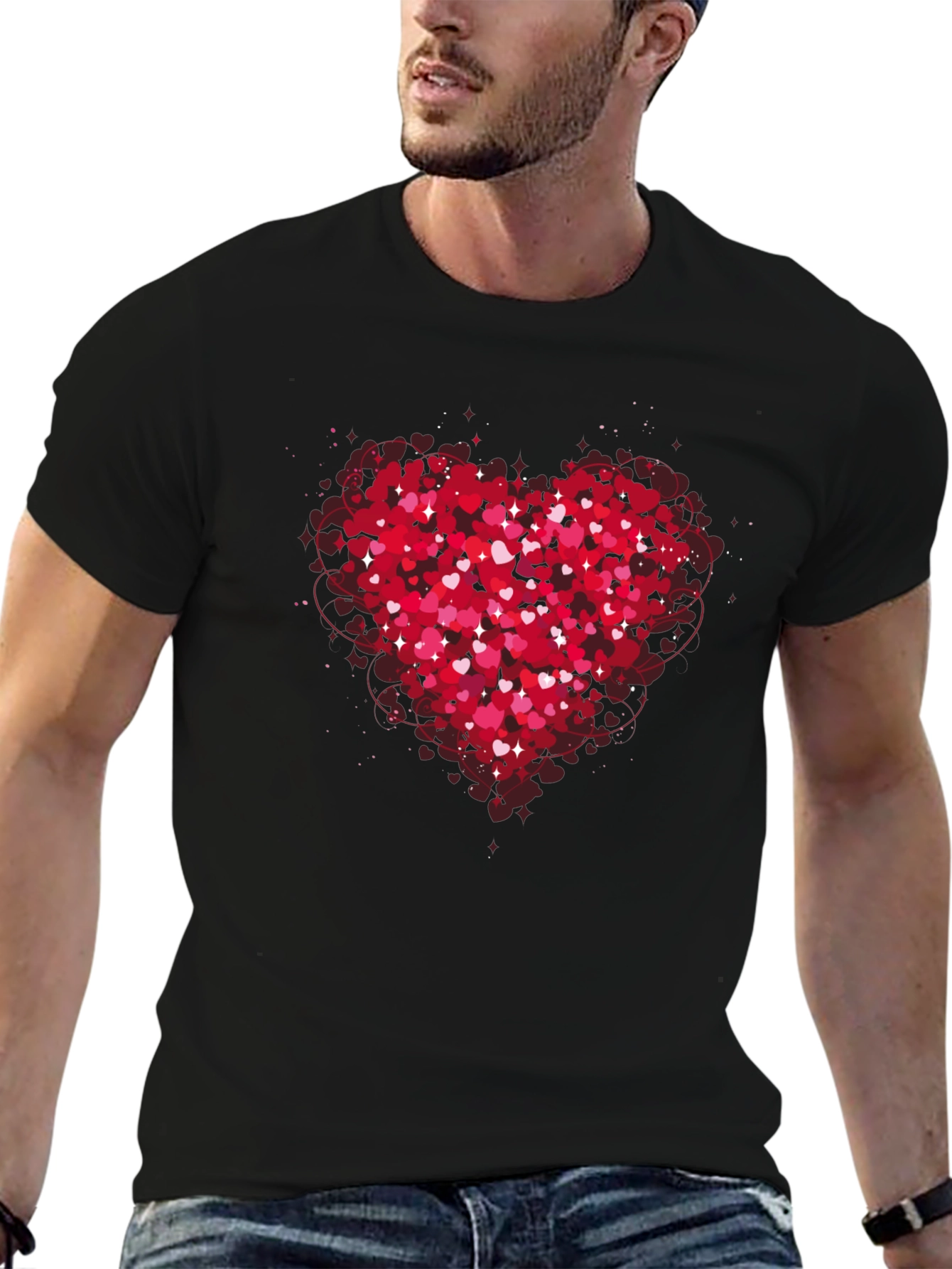 Heart of Hearts Graphic Tee - Black