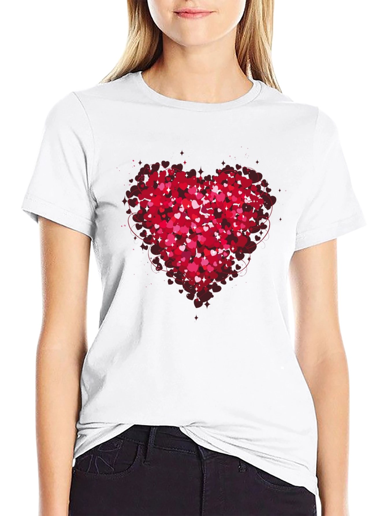 Heart of Hearts Graphic Tee - Black