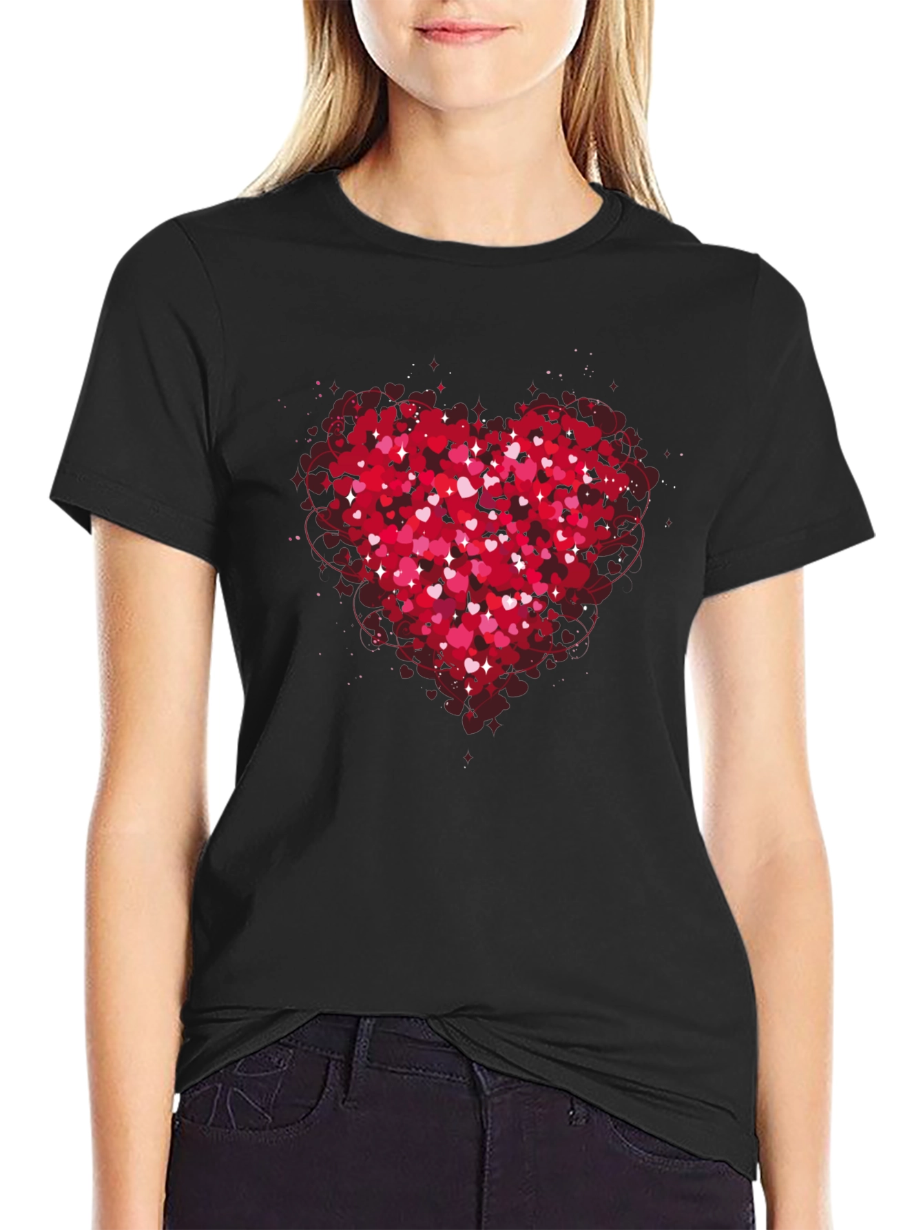Heart of Hearts Graphic Tee - Black