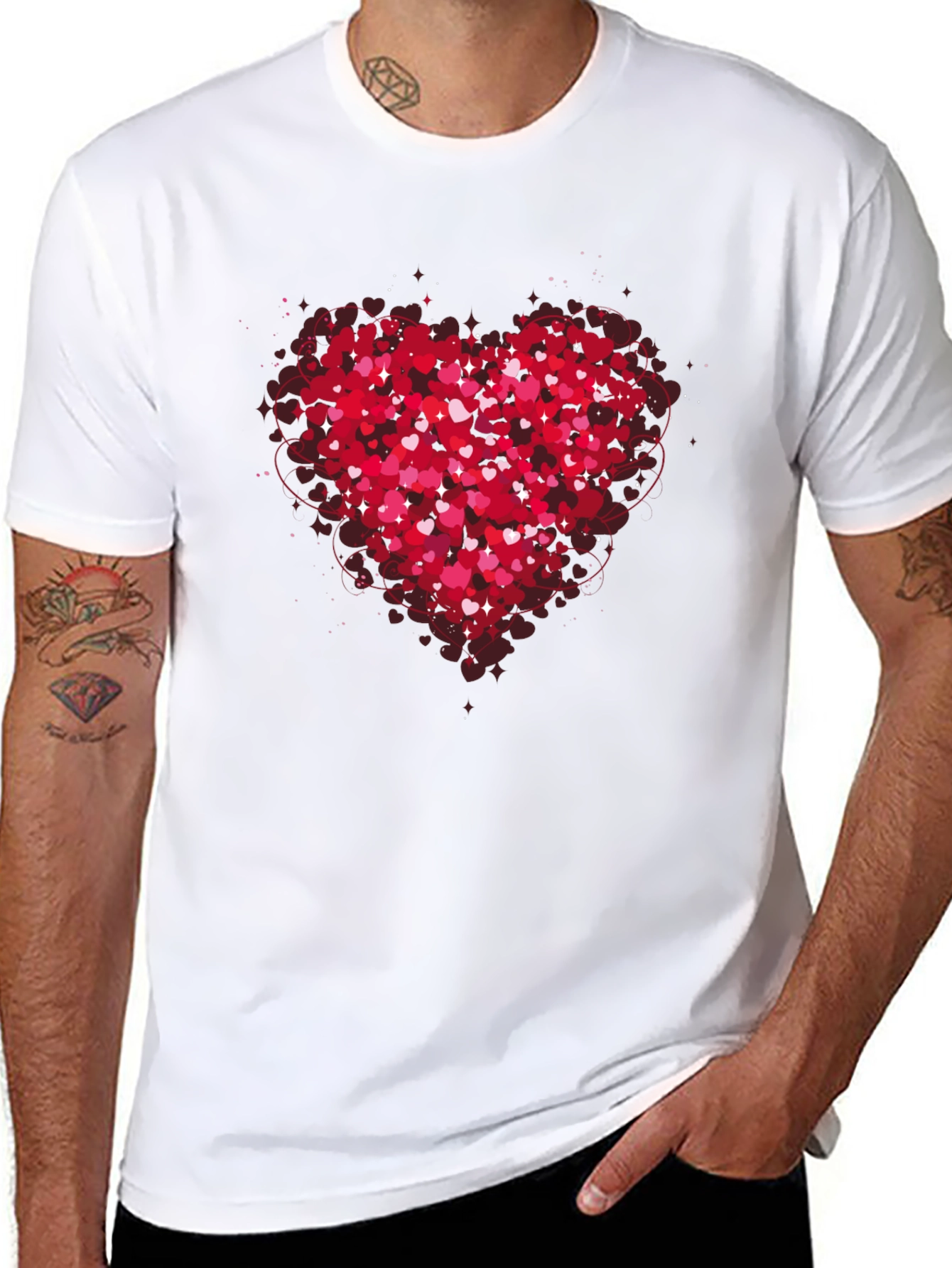 Heart of Hearts Graphic Tee - Black