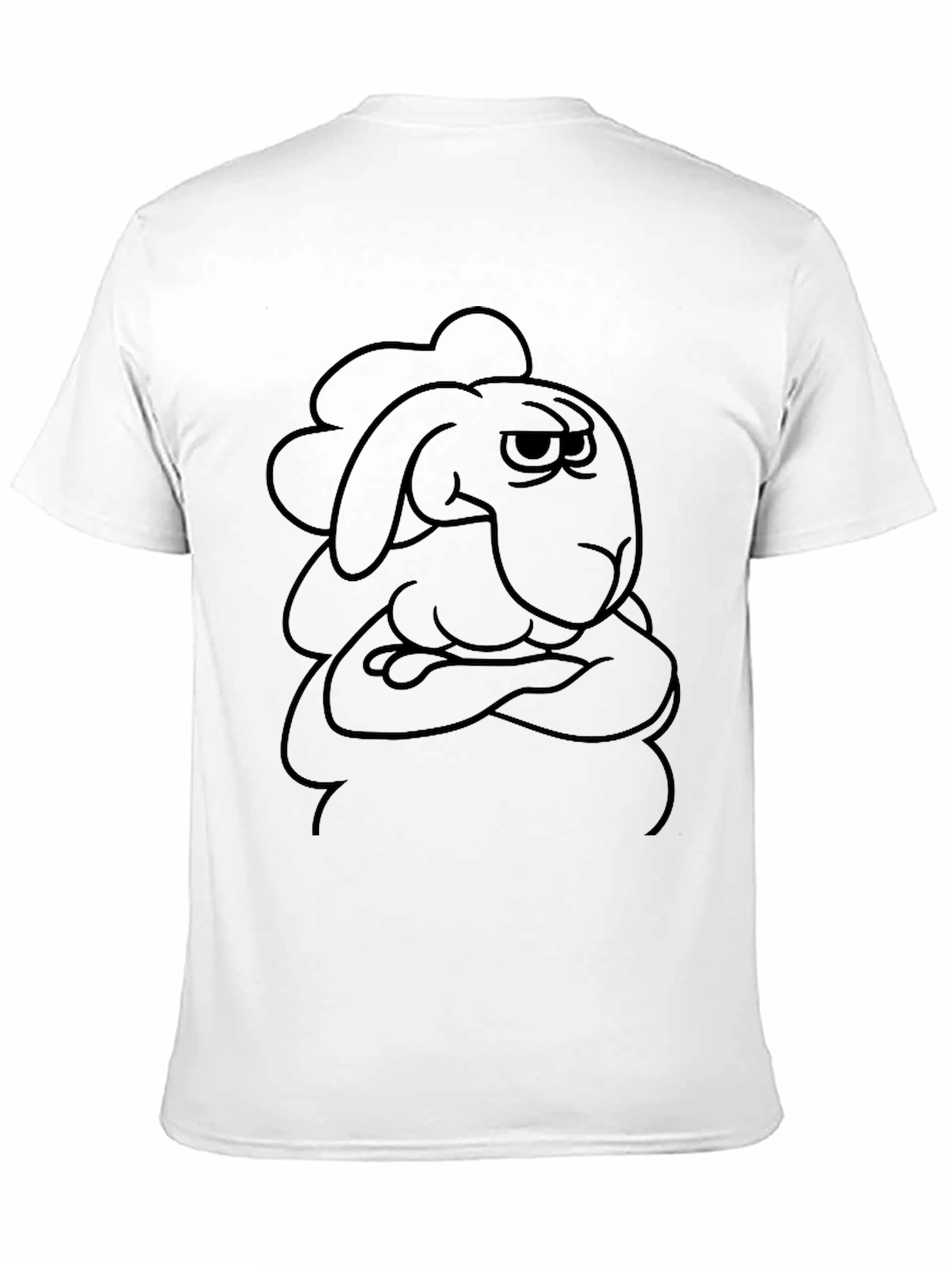 Grumpy Sheep Graphic Tee - Black Cotton T-Shirt