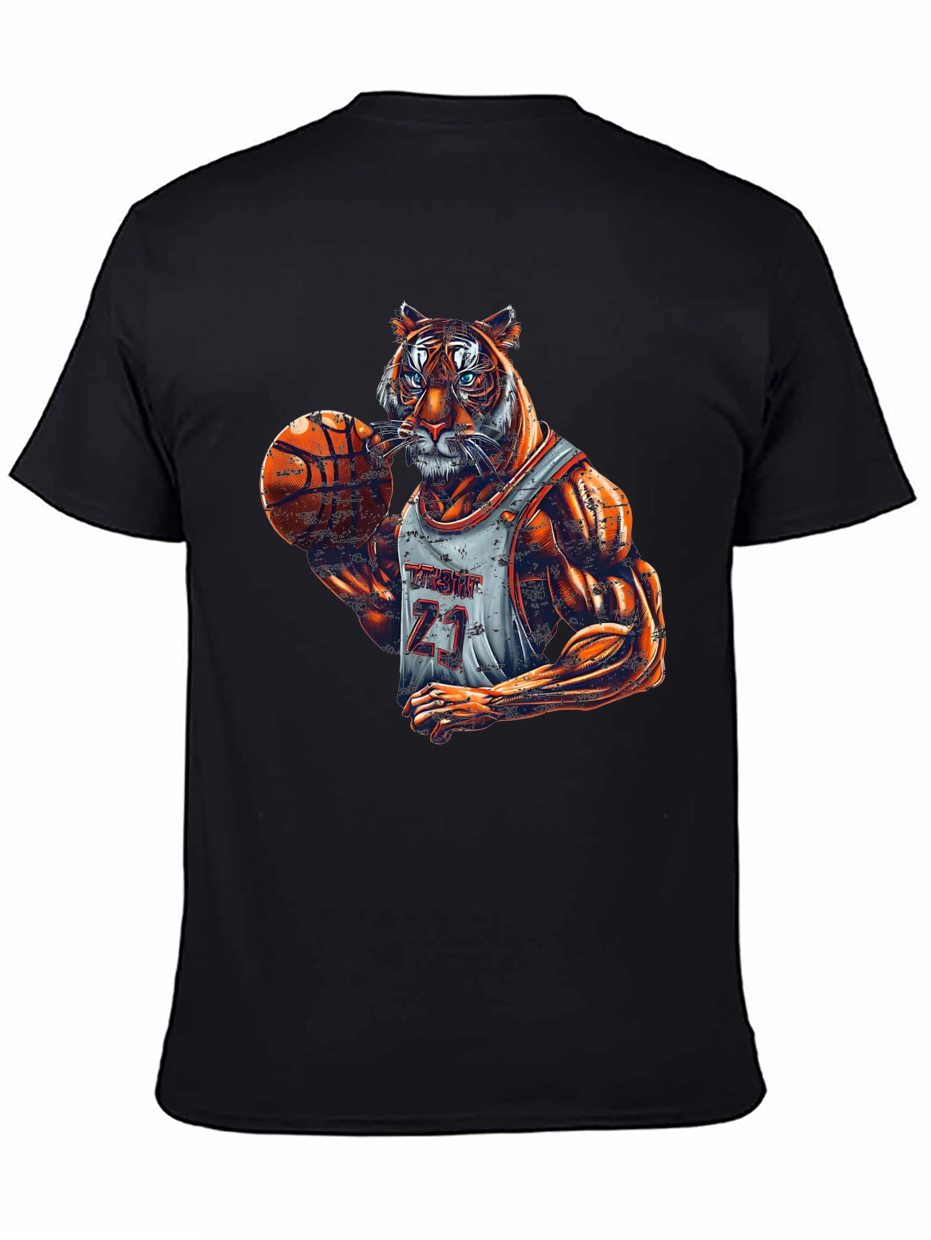 Tiger Basketball Player Graphic Tee