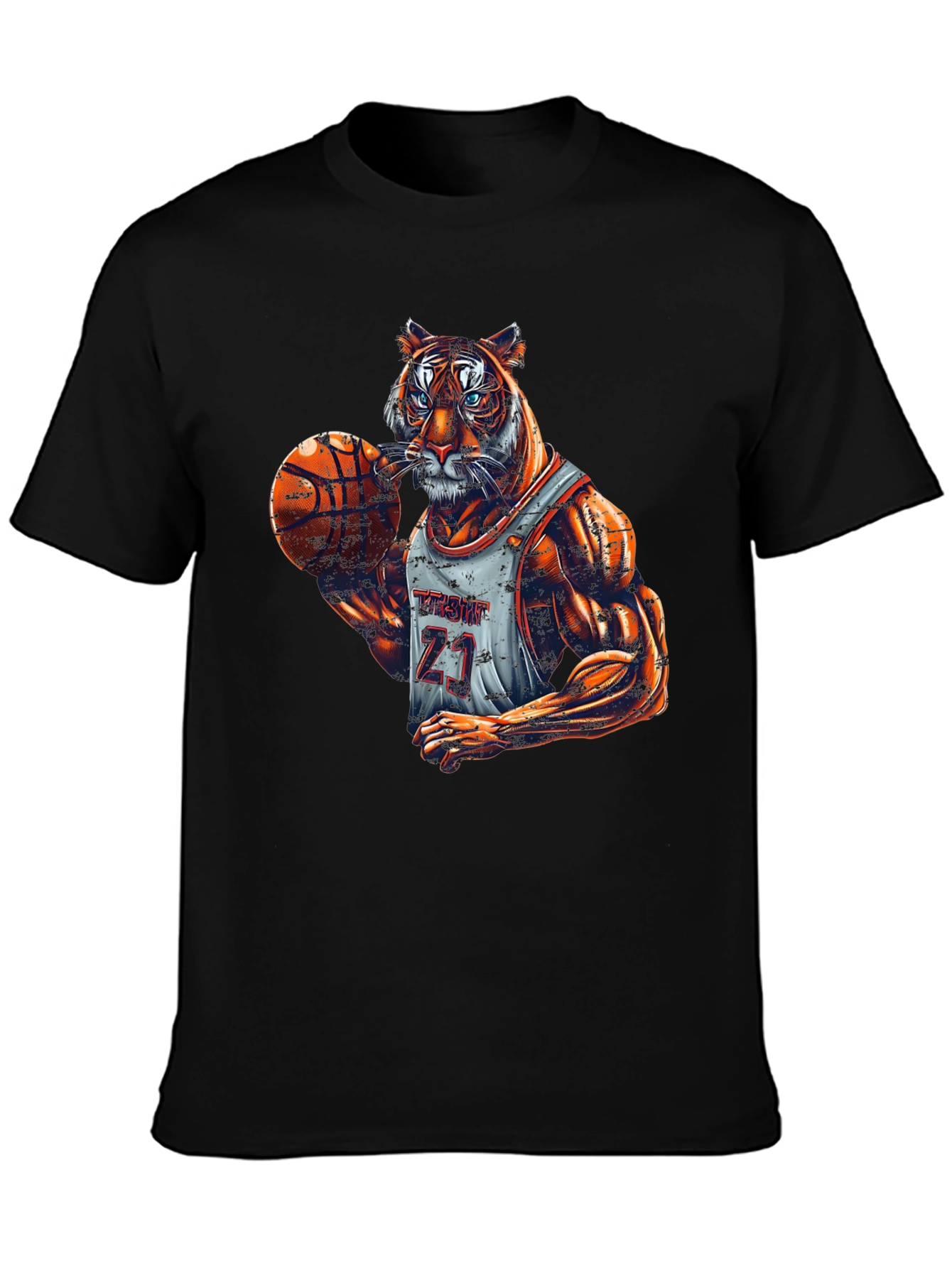Tiger Basketball Player Graphic Tee