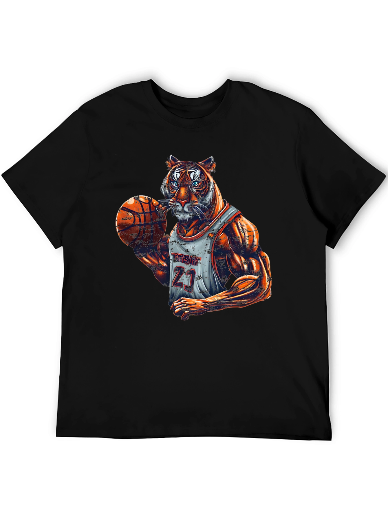 Tiger Basketball Player Graphic Tee