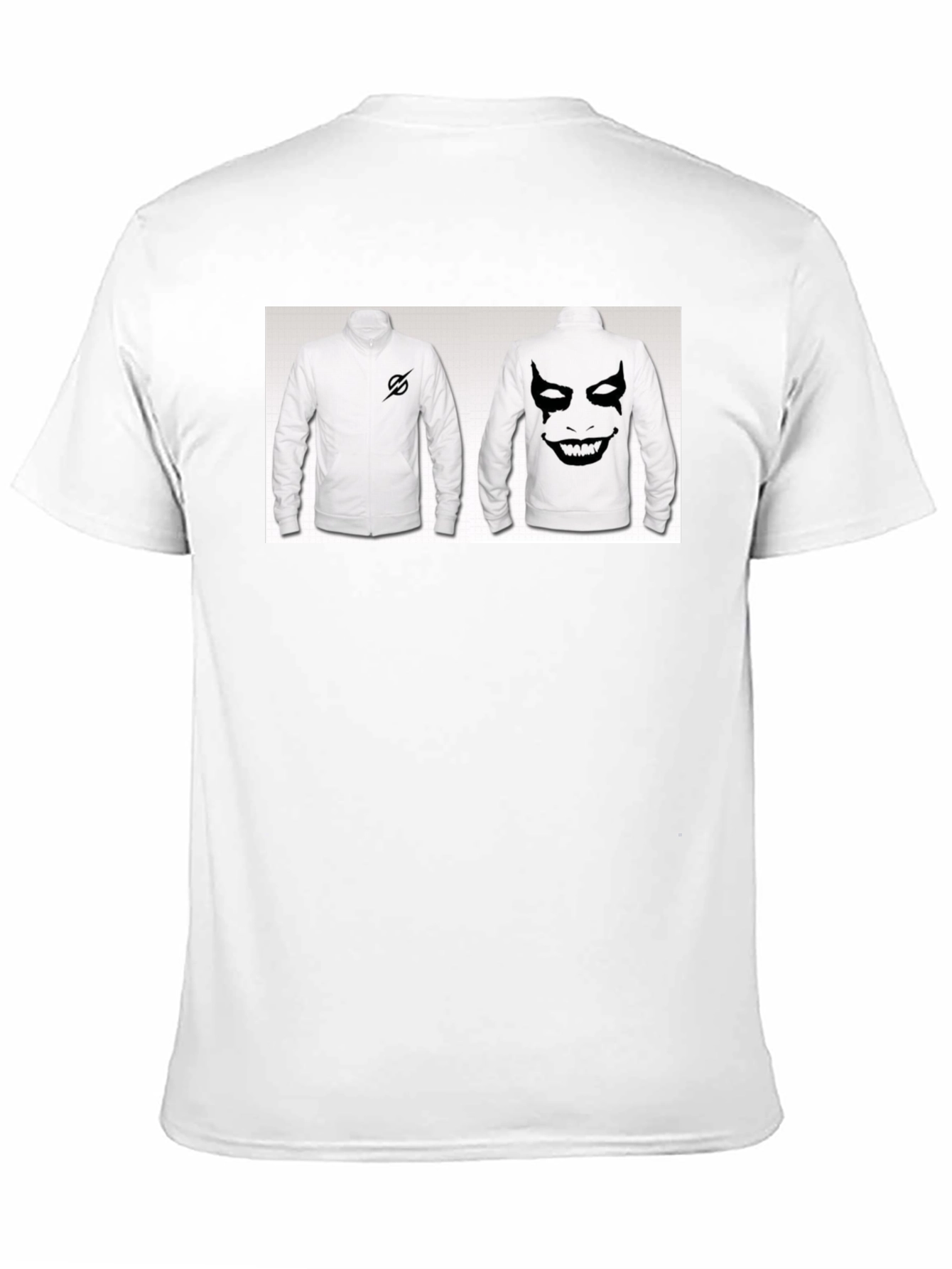 Black T-Shirt with Unique Jacket Print