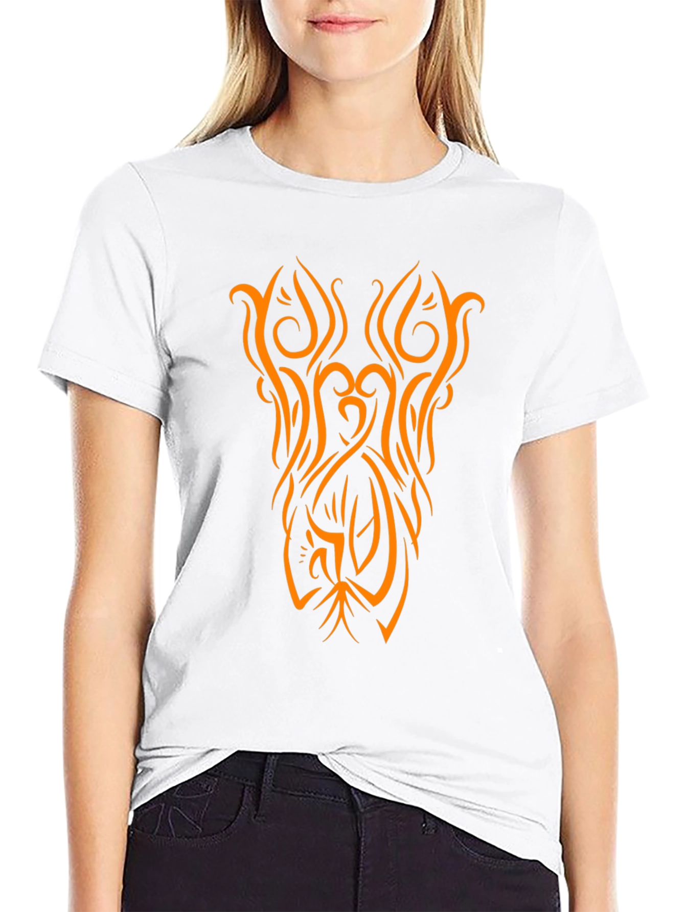 Modern Tribal Graphic Black T-Shirt