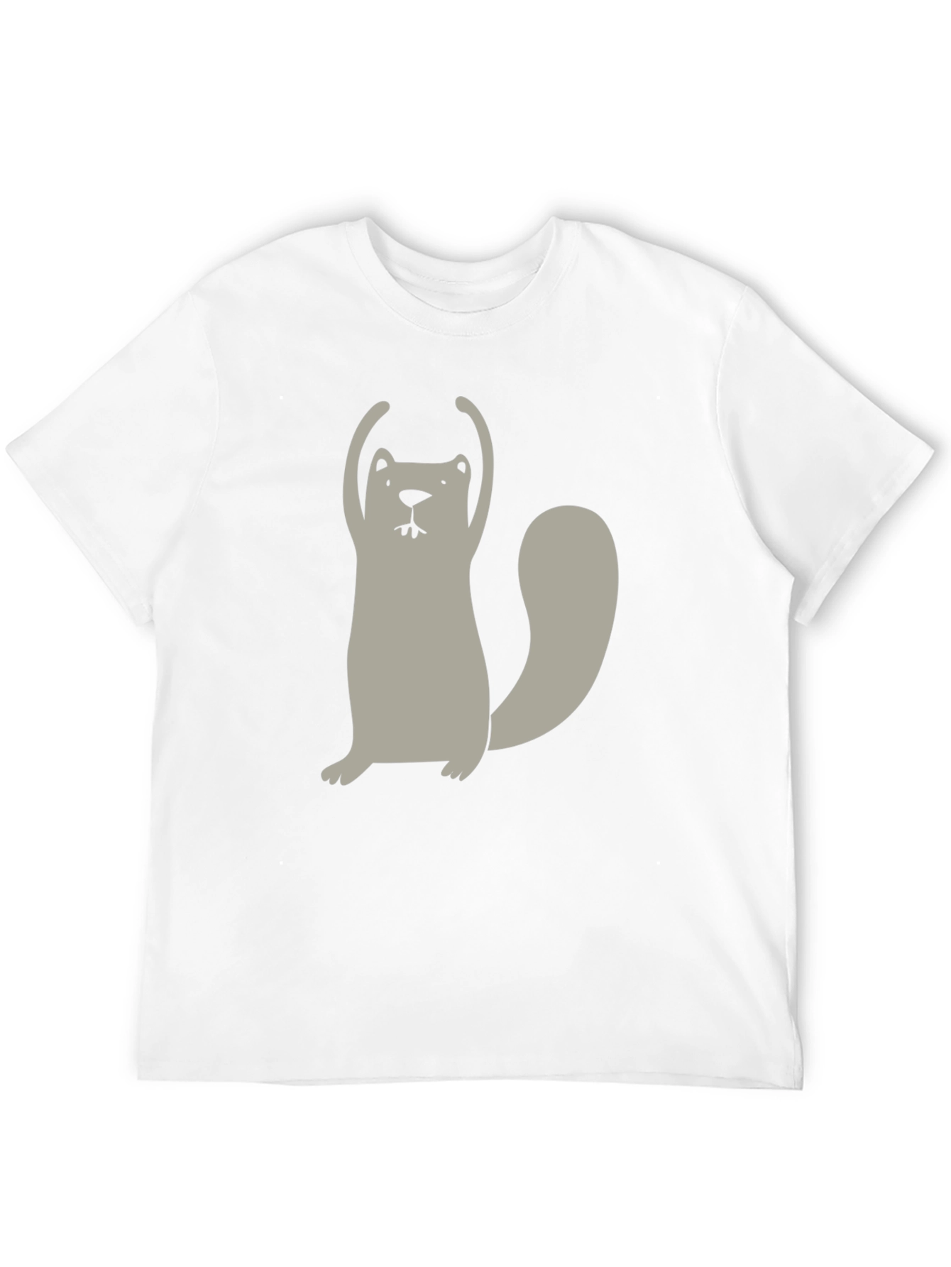 Funny Cartoon Beaver Black T-Shirt
