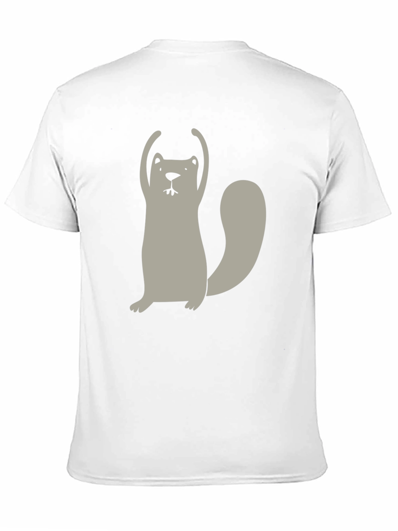 Funny Cartoon Beaver Black T-Shirt