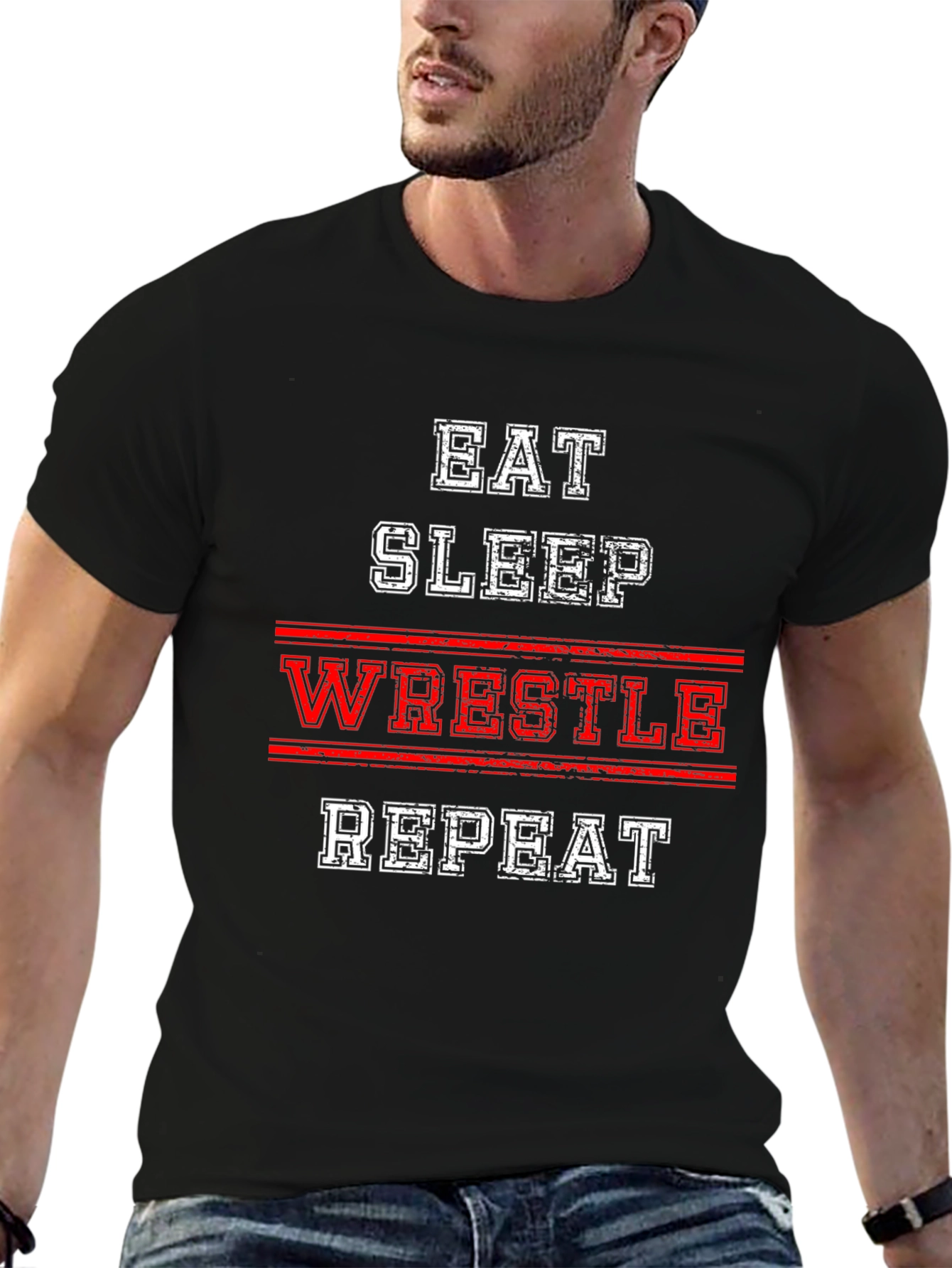 Eat Sleep Wrestle Repeat T-Shirt