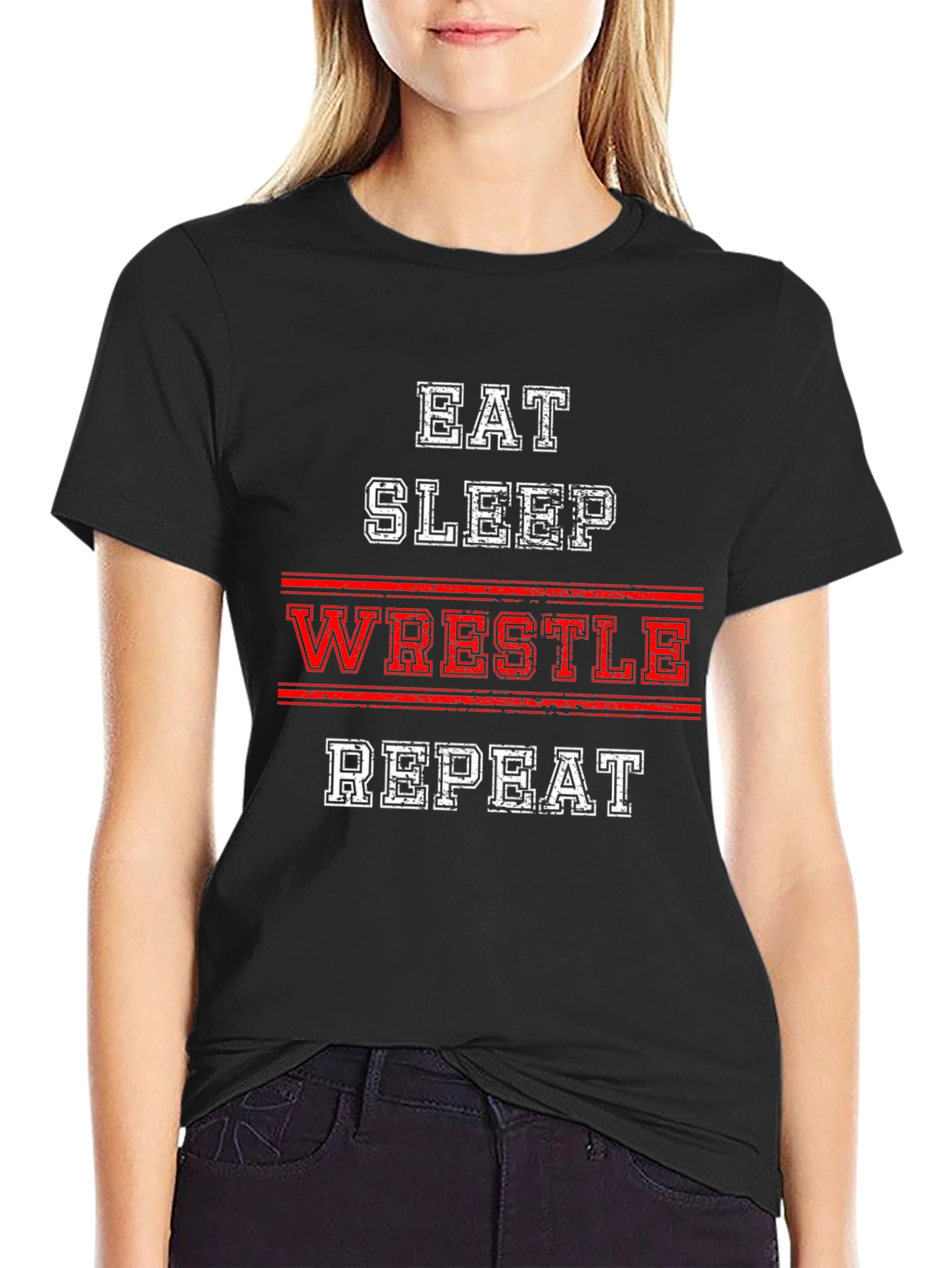 Eat Sleep Wrestle Repeat T-Shirt