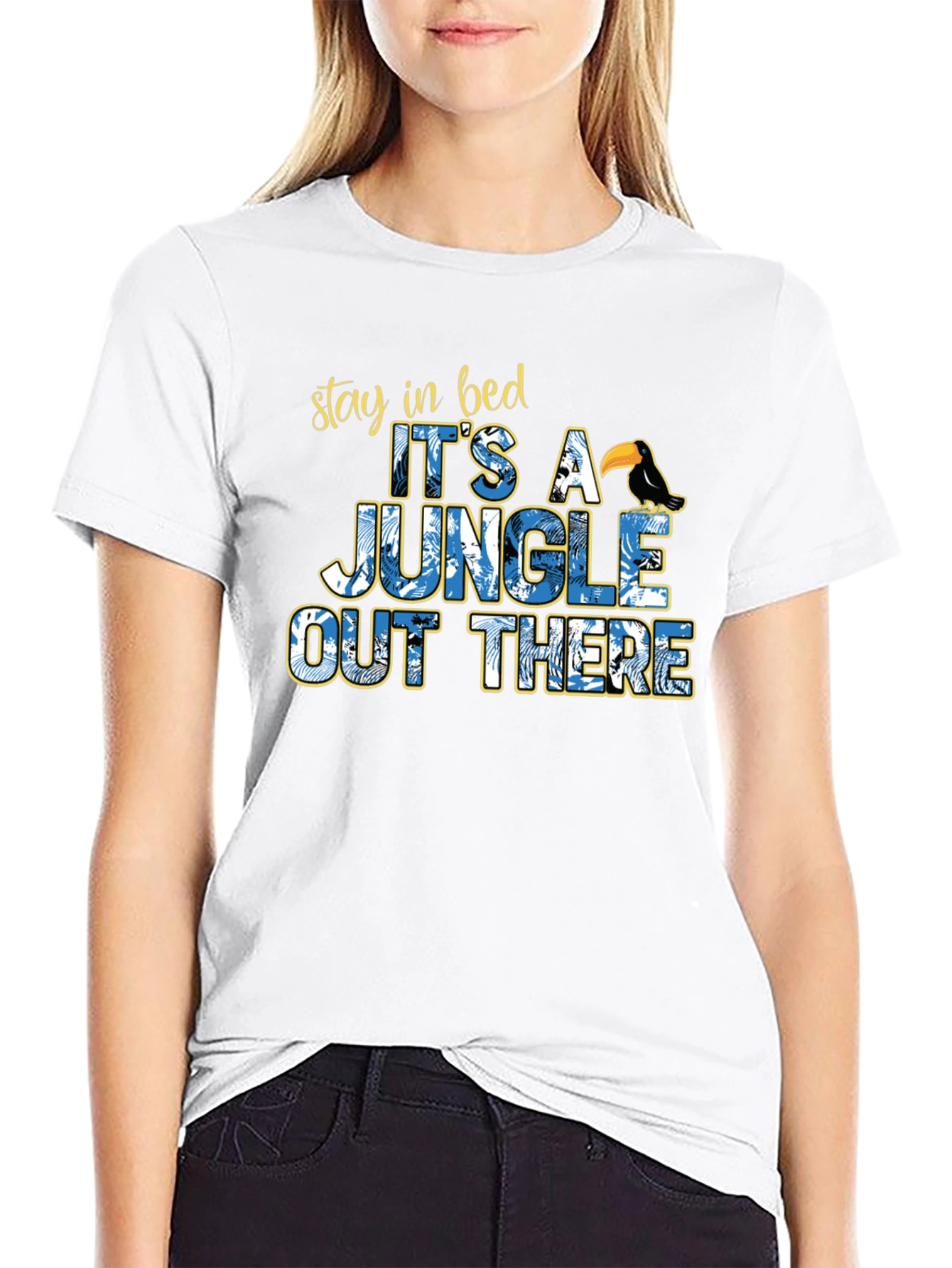 Jungle Out There T-Shirt Funny Stay in Bed Tee