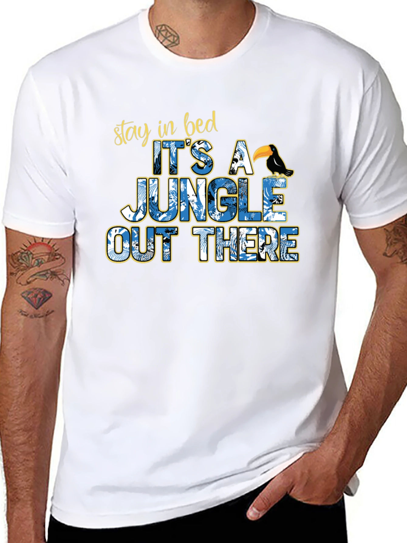 Jungle Out There T-Shirt Funny Stay in Bed Tee
