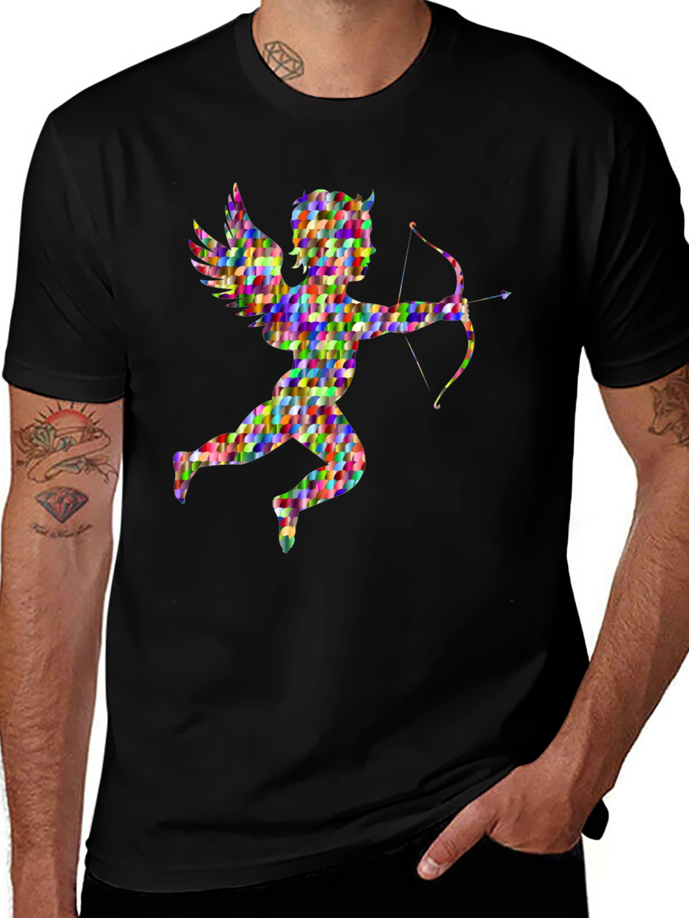 Cupid Graphic Tee - Quirky Angel Design