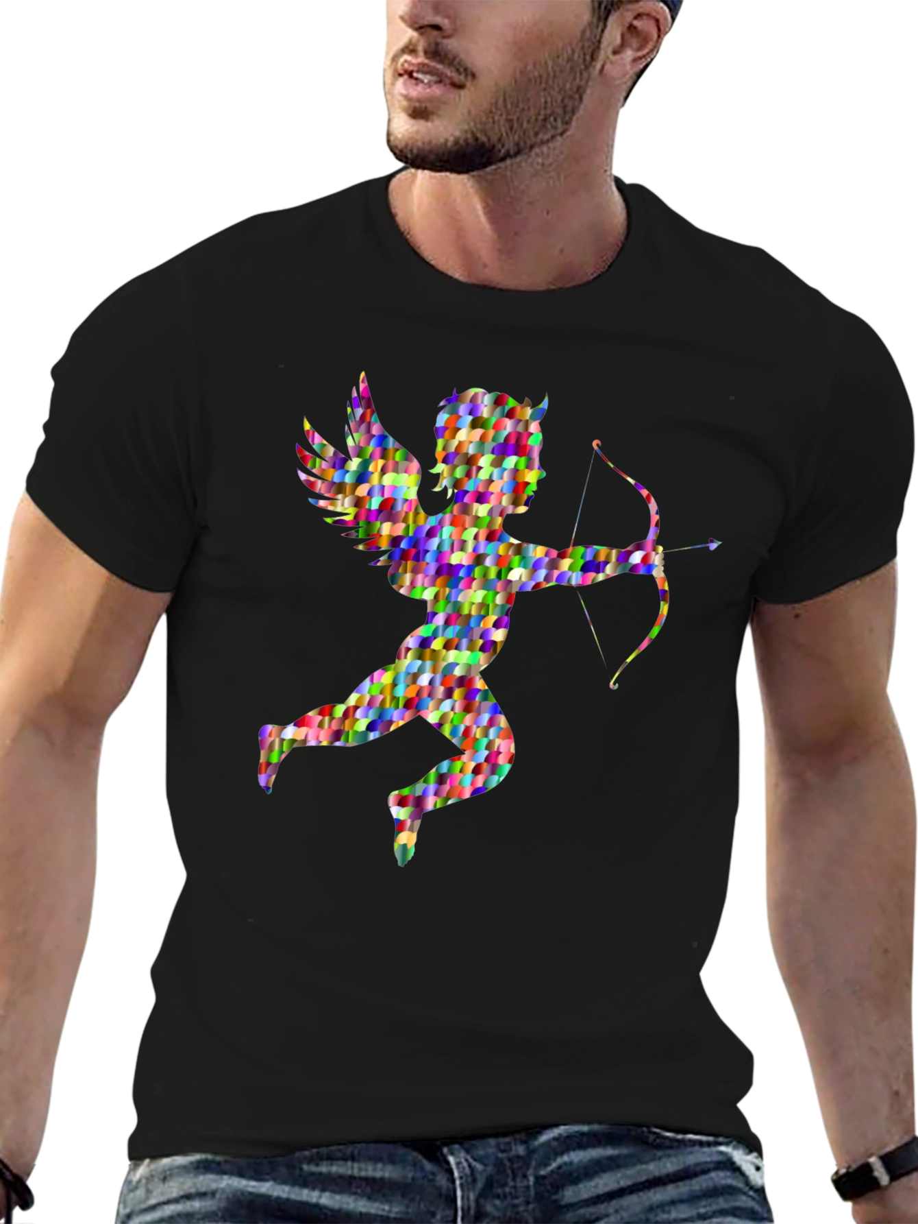 Cupid Graphic Tee - Quirky Angel Design