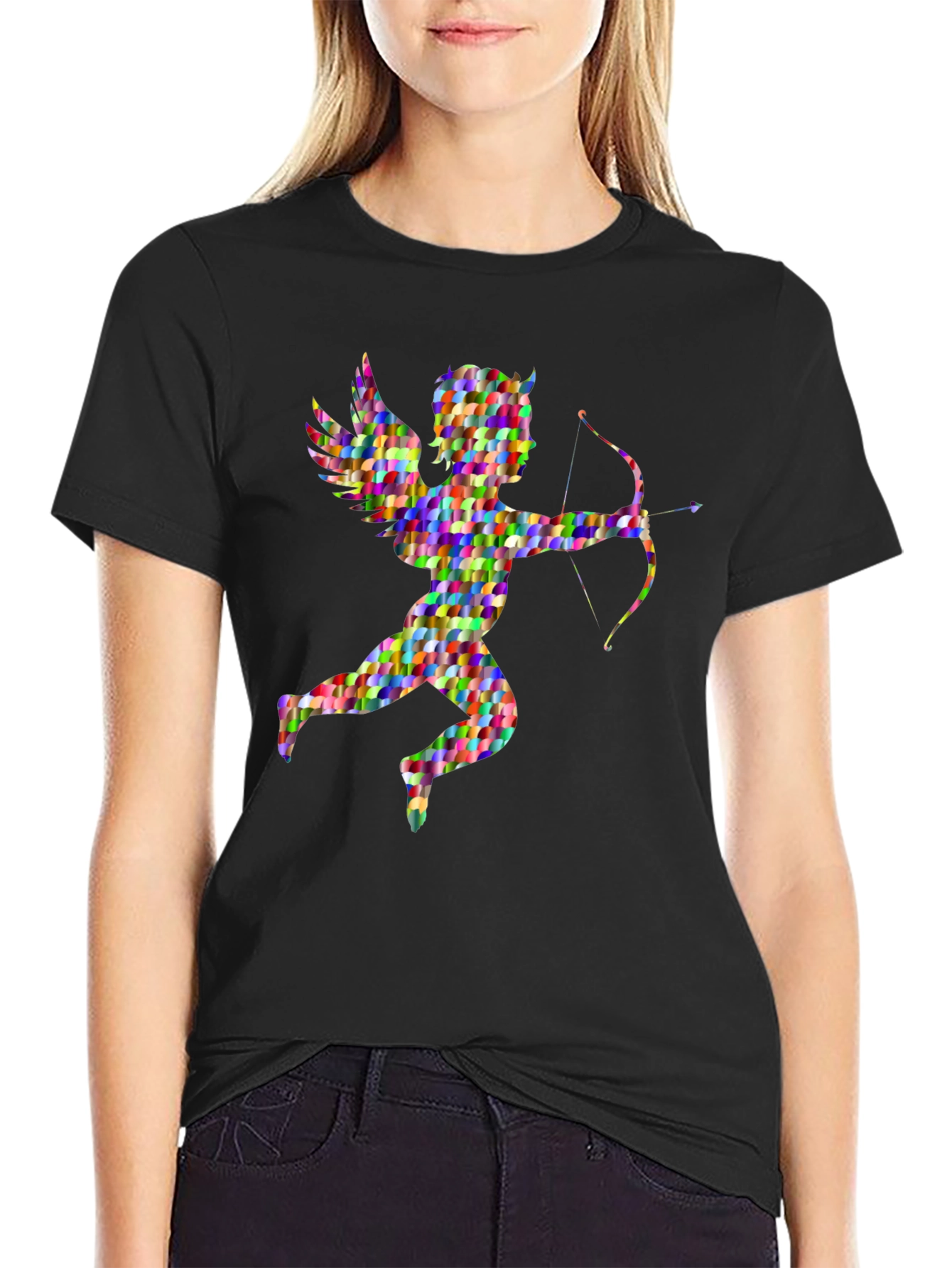 Cupid Graphic Tee - Quirky Angel Design