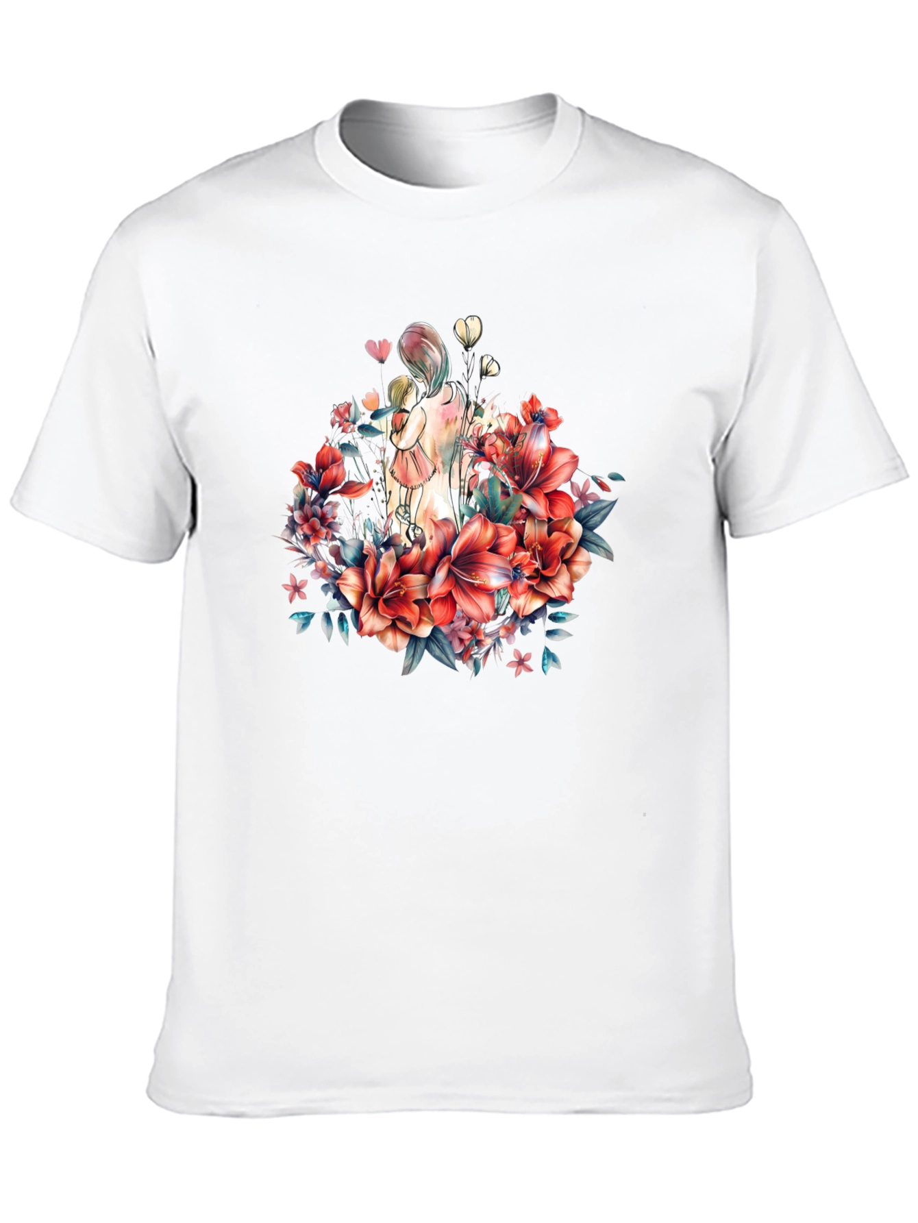 Floral Mother & Child Graphic Tee
