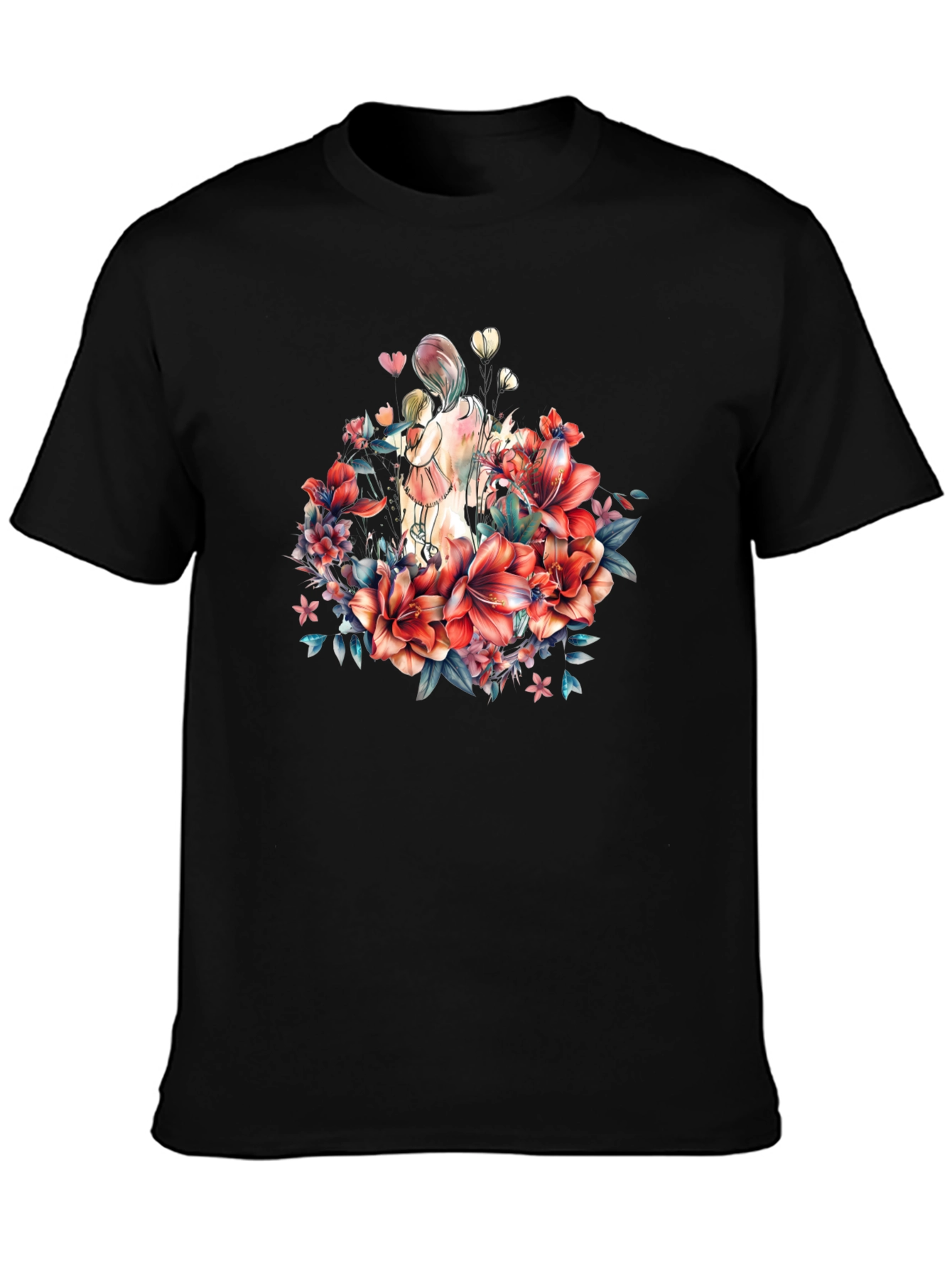 Floral Mother & Child Graphic Tee