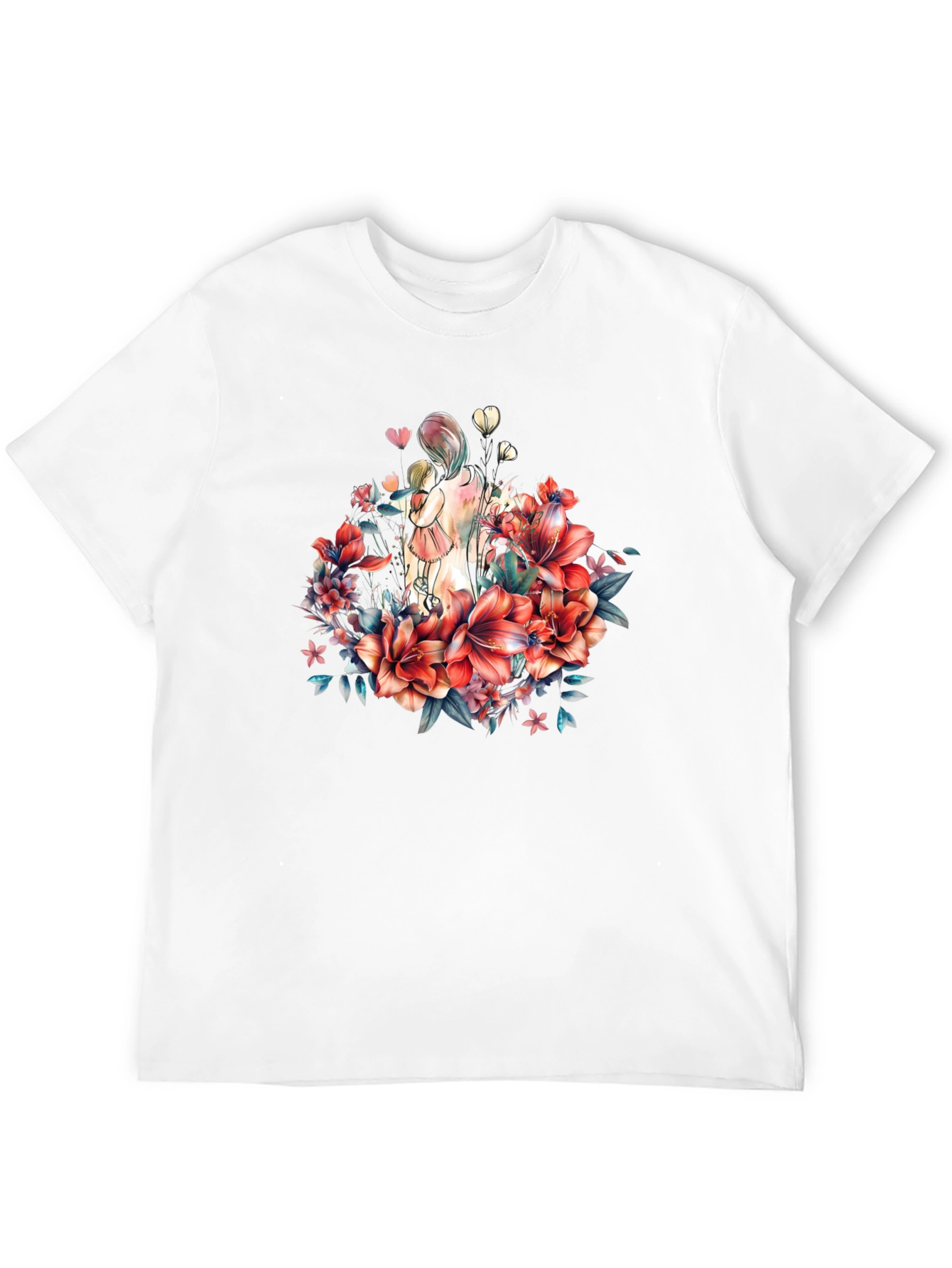 Floral Mother & Child Graphic Tee