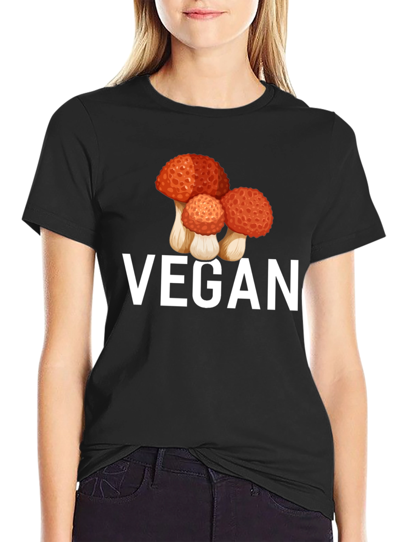Vegan Mushroom Graphic T-Shirt