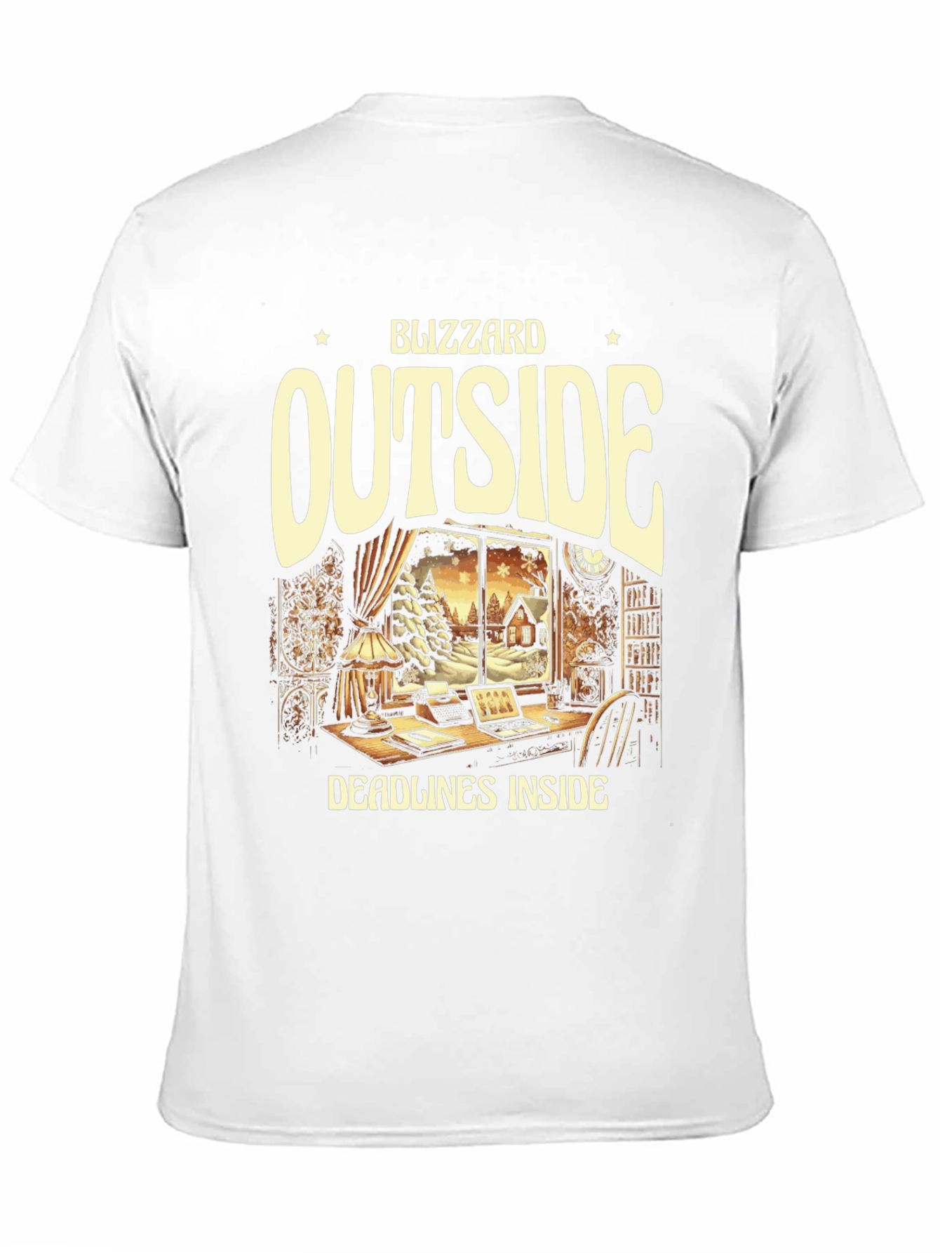 Blizzard Outside Deadlines Inside Graphic Tee