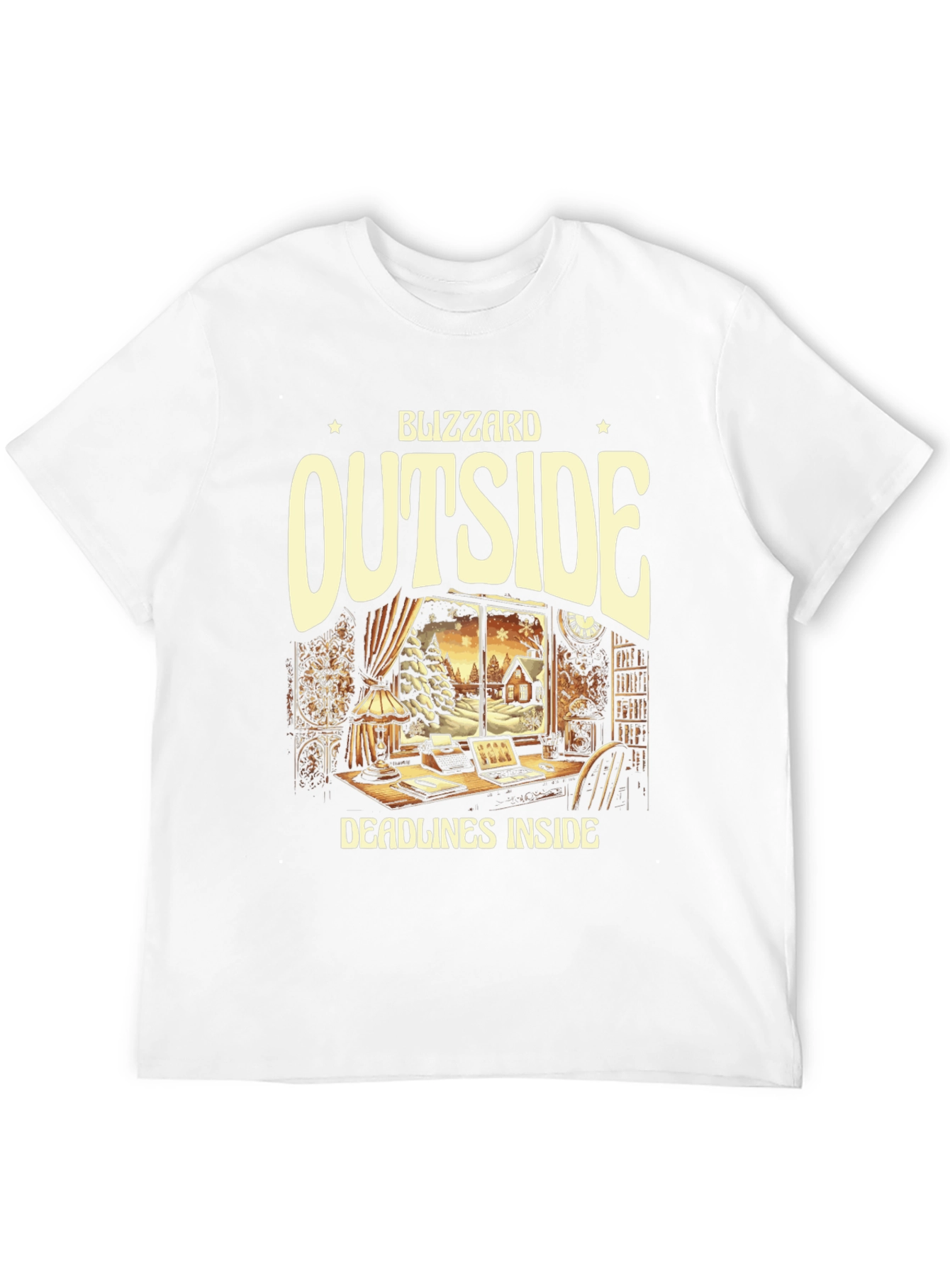 Blizzard Outside Deadlines Inside Graphic Tee