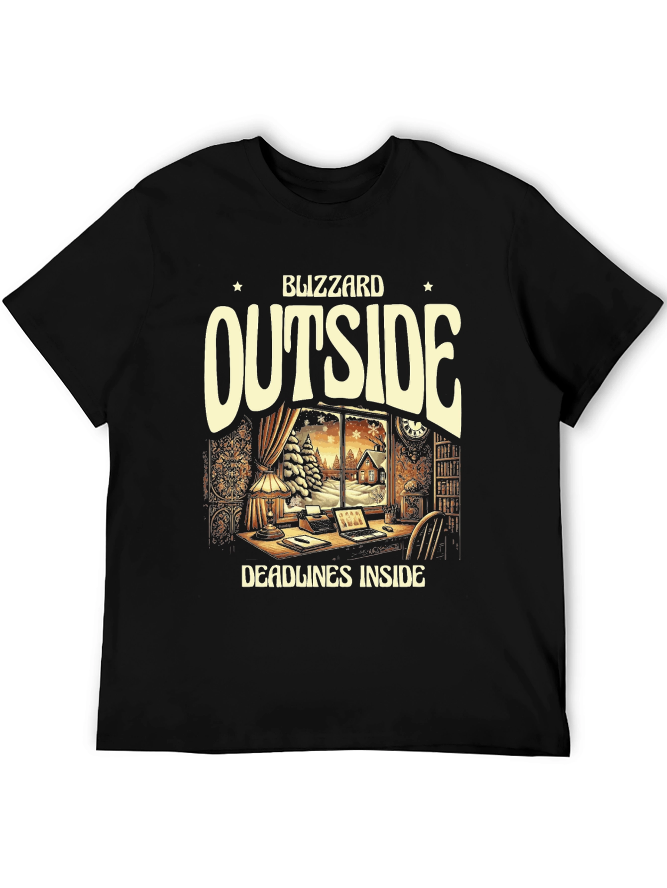 Blizzard Outside Deadlines Inside Graphic Tee