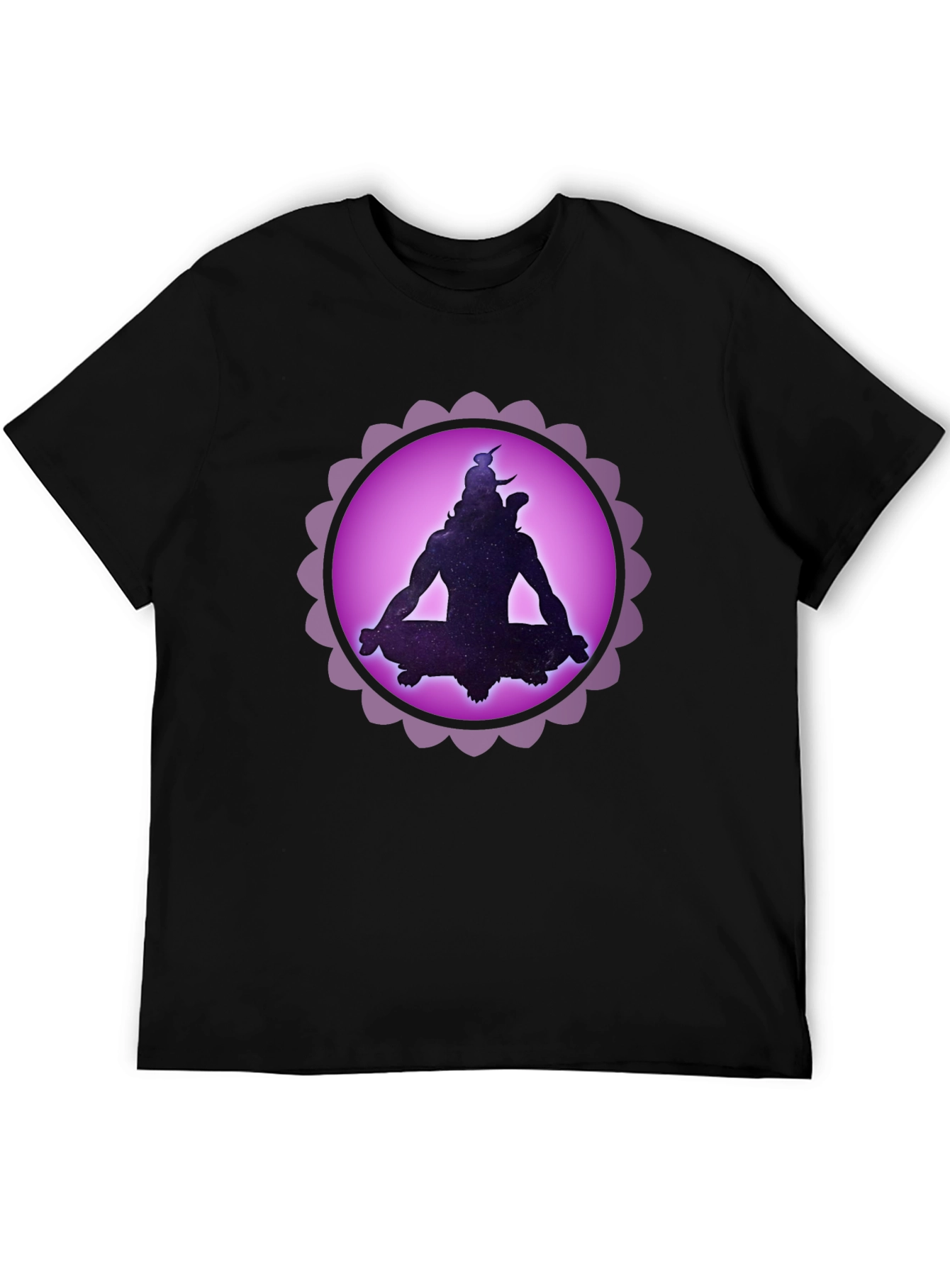 Cosmic Shiva Graphic T-Shirt - Meditating God Design