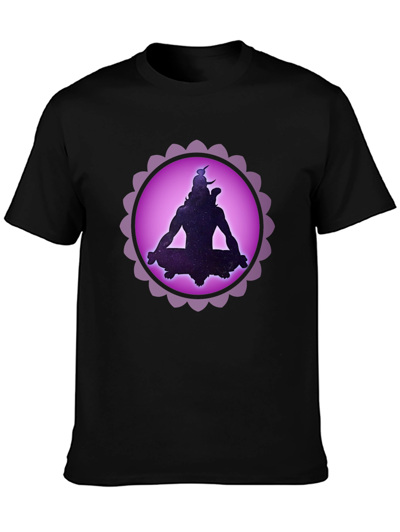 Cosmic Shiva Graphic T-Shirt - Meditating God Design