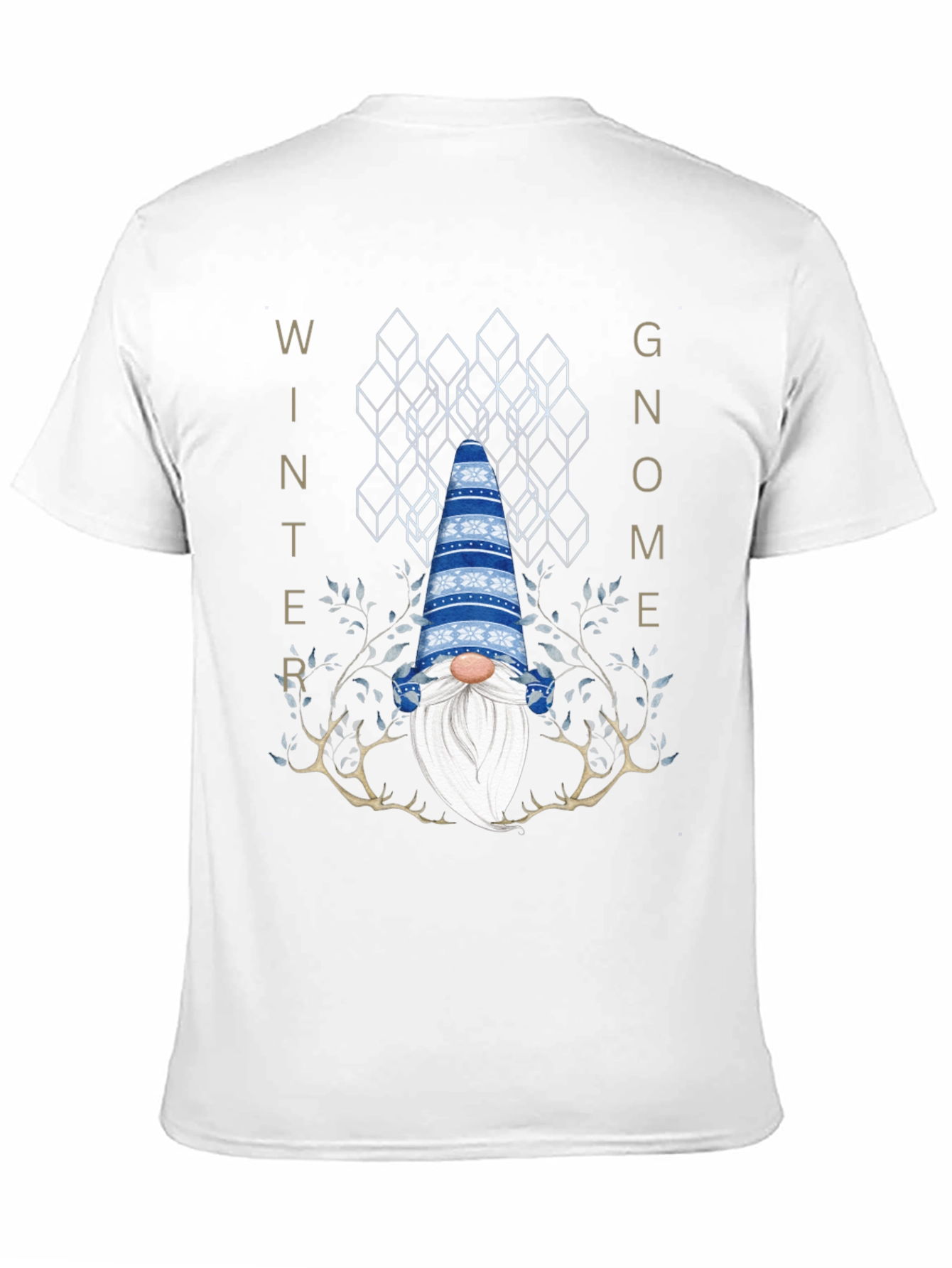 Winter Gnome Graphic Tee - Black Crew Neck