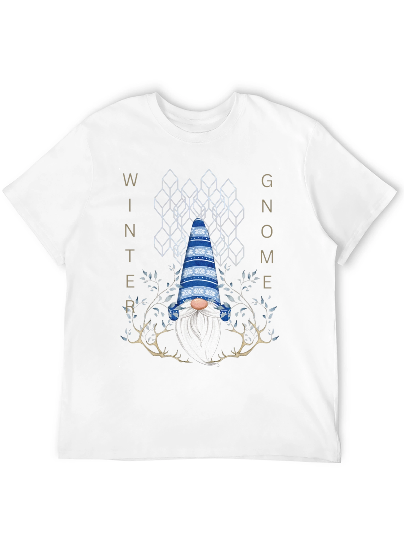 Winter Gnome Graphic Tee - Black Crew Neck