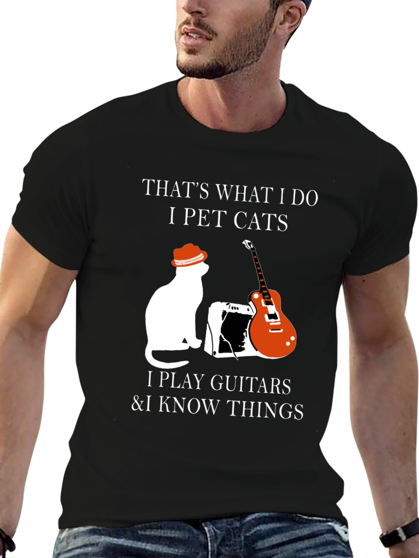 Pet Cats Play Guitar & Know Things T-Shirt