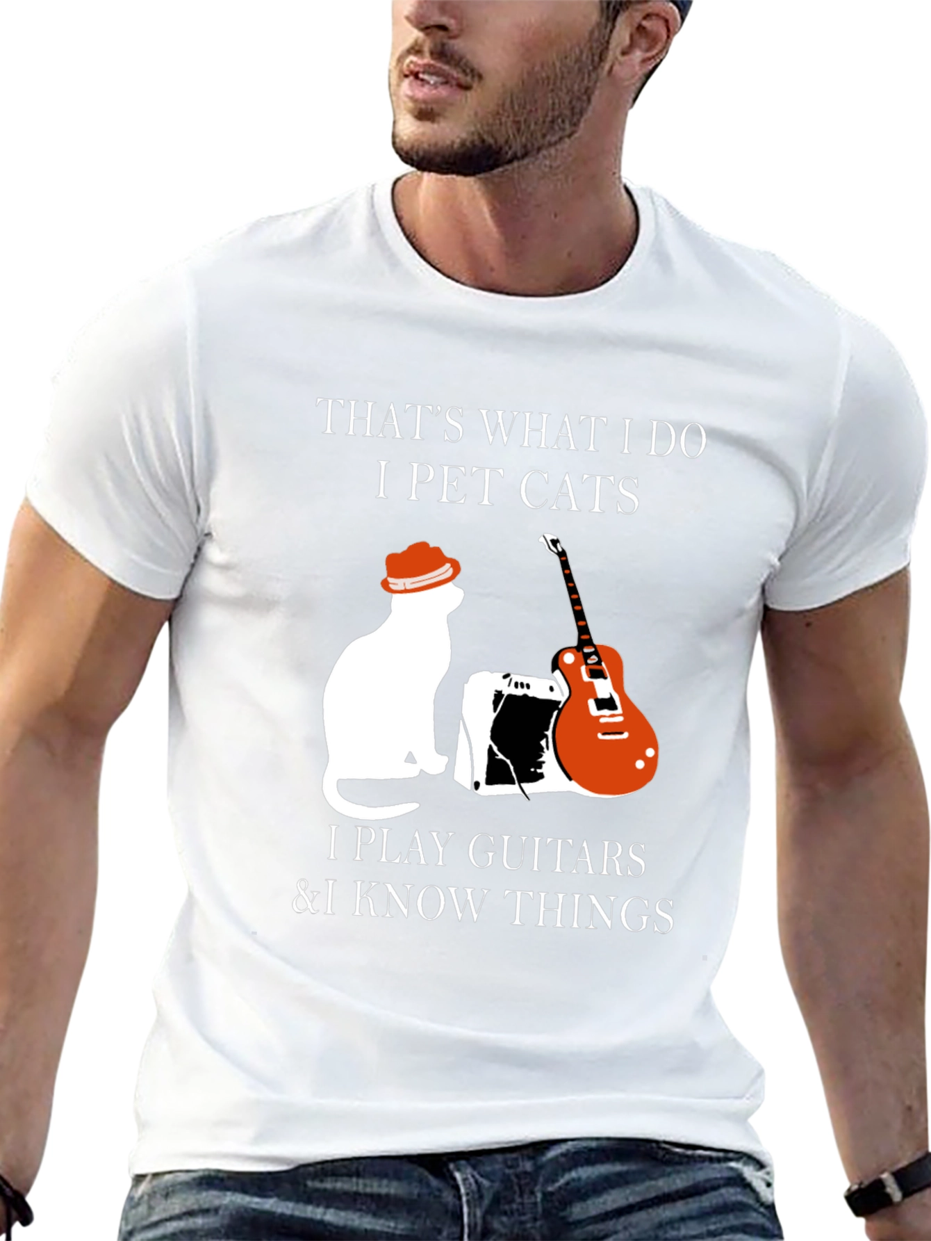 Pet Cats Play Guitar & Know Things T-Shirt