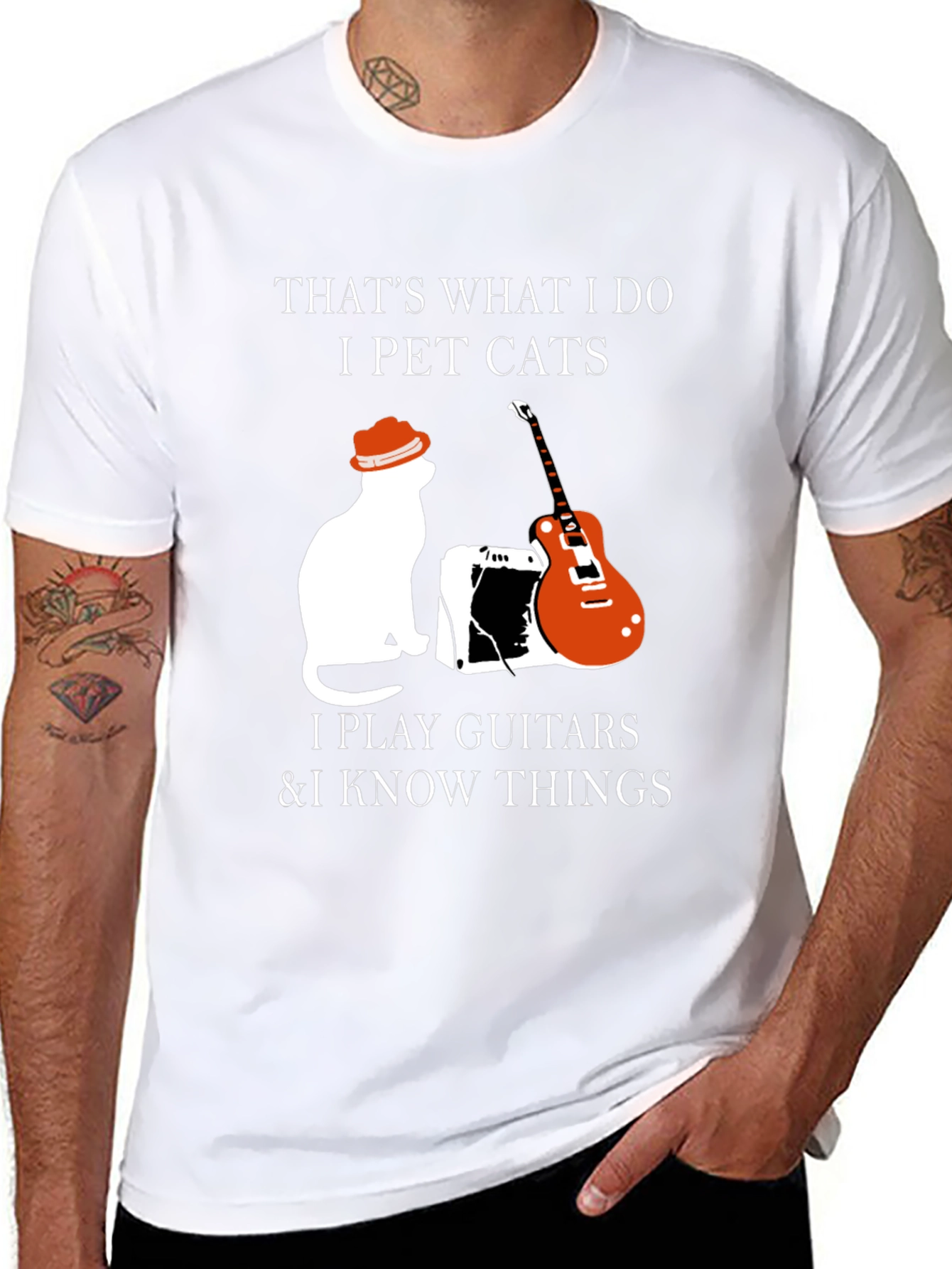 Pet Cats Play Guitar & Know Things T-Shirt