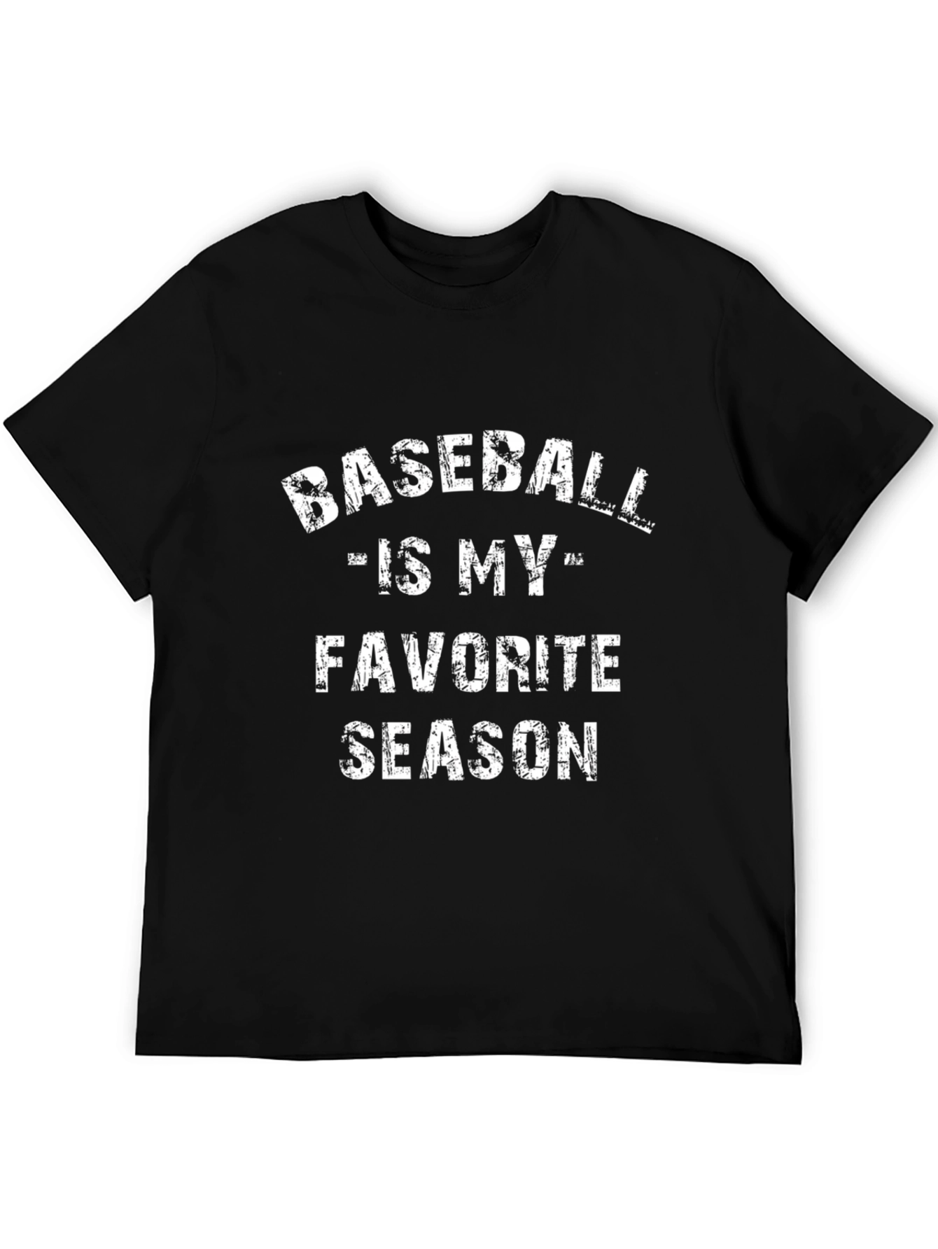Baseball Is My Favorite Season Black T-Shirt