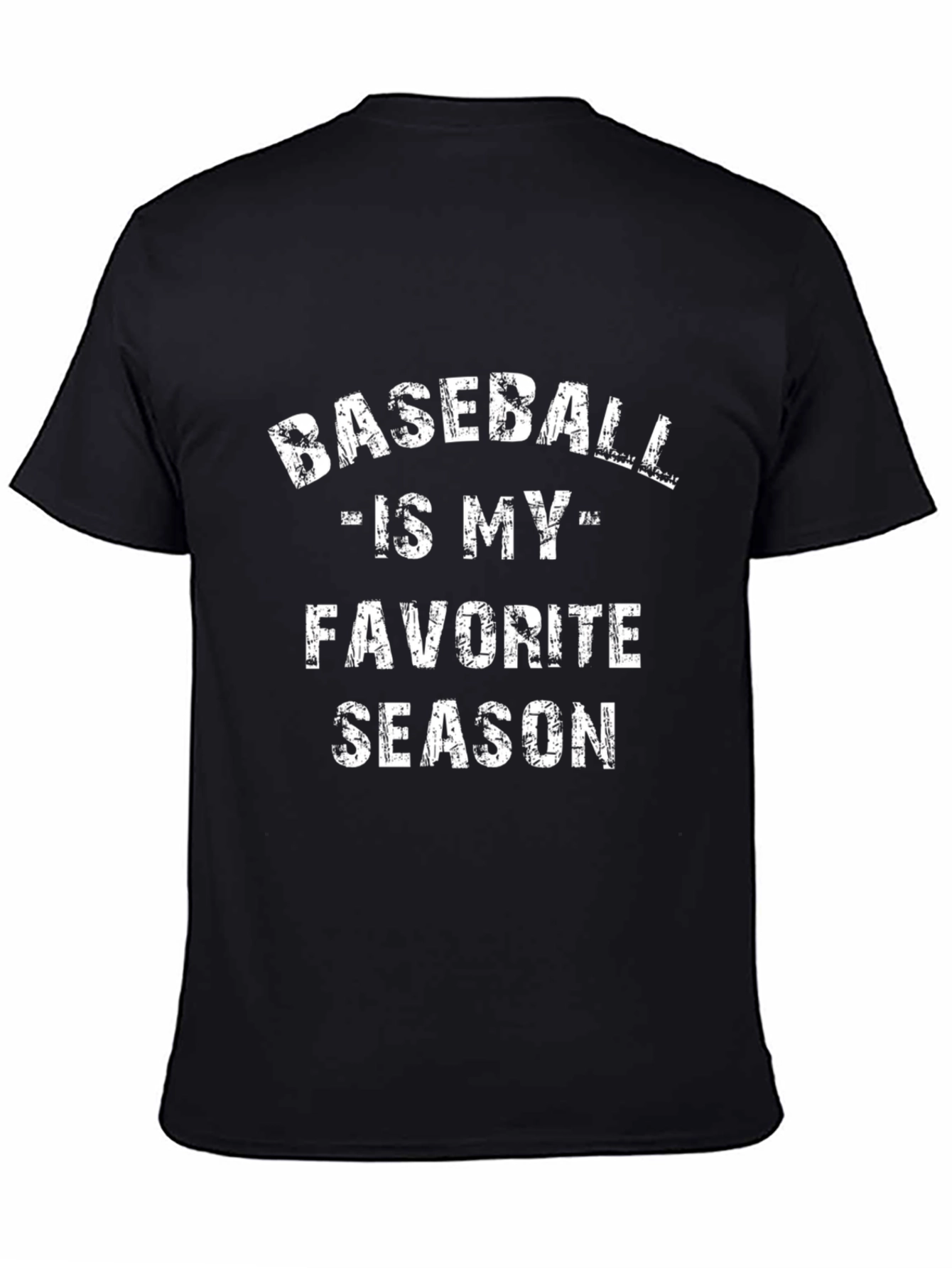 Baseball Is My Favorite Season Black T-Shirt