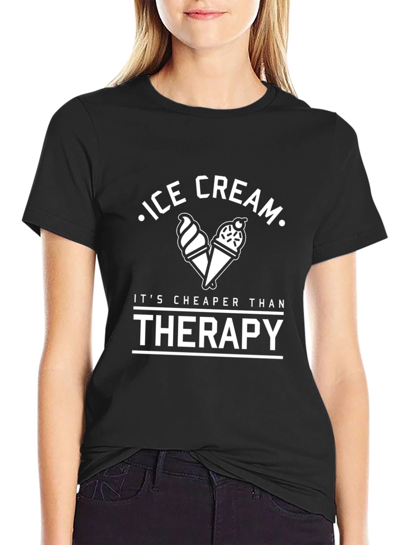 Ice Cream Cheaper Than Therapy T-Shirt - Funny Tee