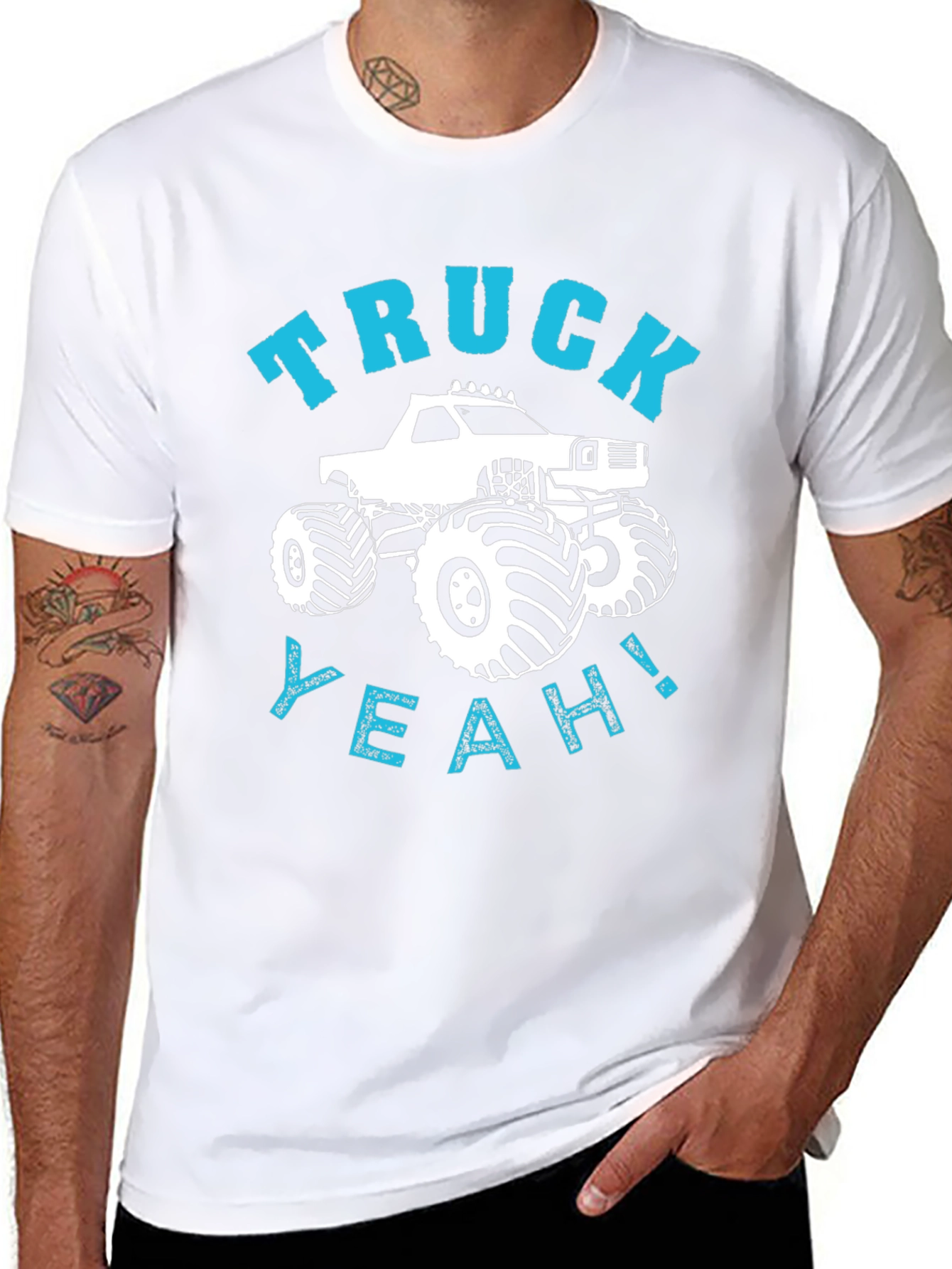 Truck Yeah! Graphic Tee - Black Cotton T-Shirt